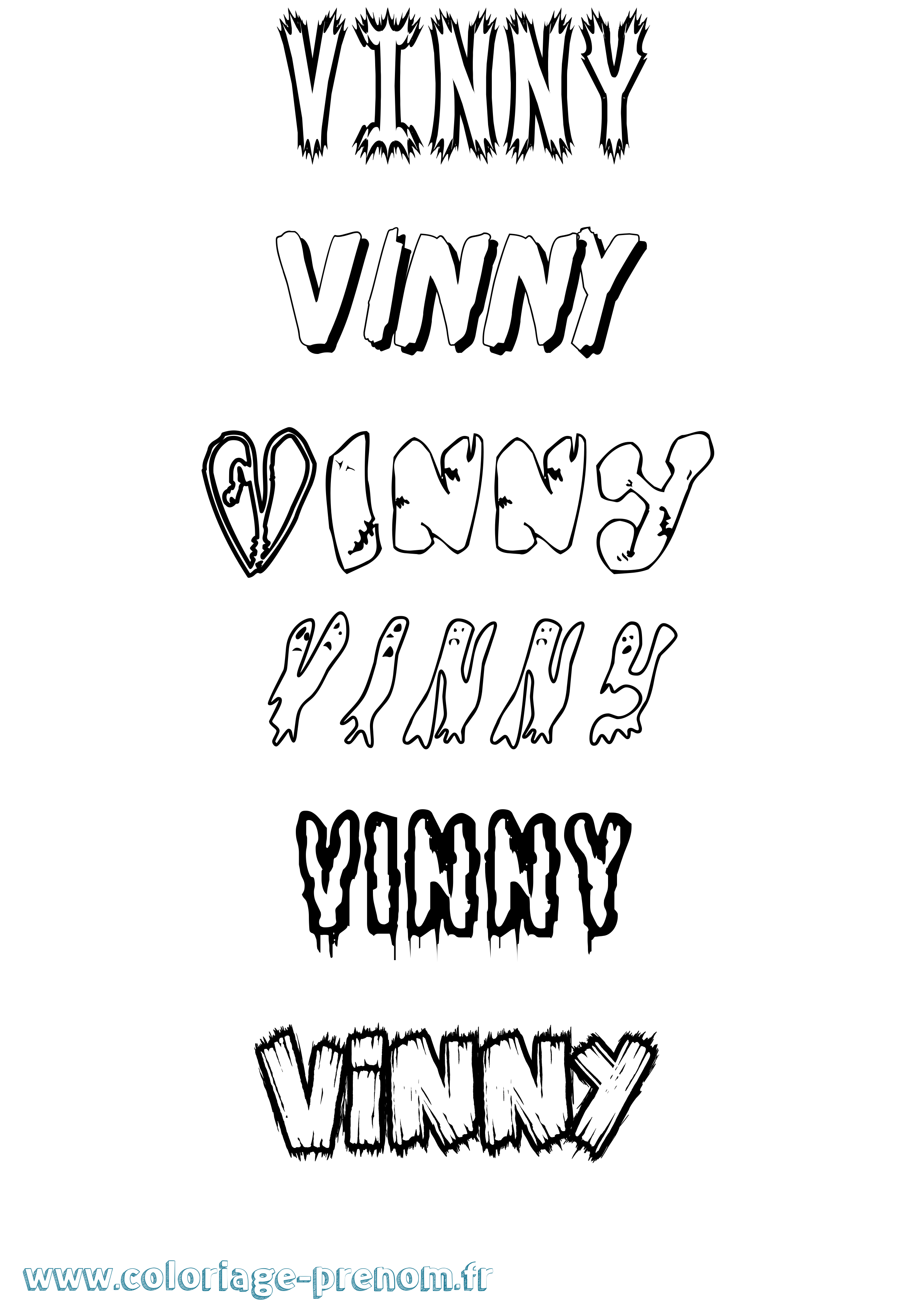 Coloriage Vinny Frisson Coloriage prénom Vinny Frisson