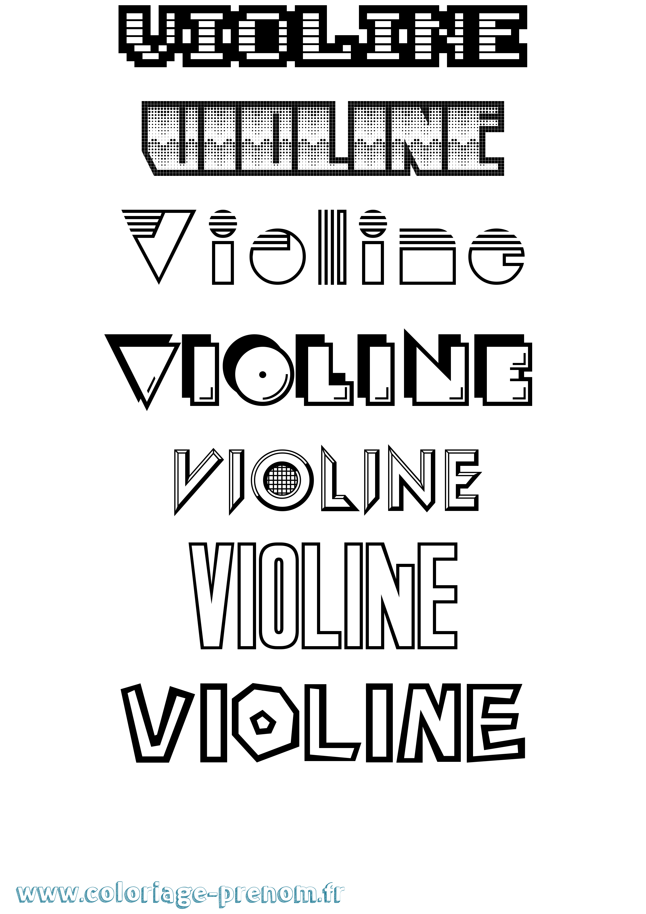 Coloriage Violine Jeux Vidéos Coloriage prénom Violine Jeux Vidéos