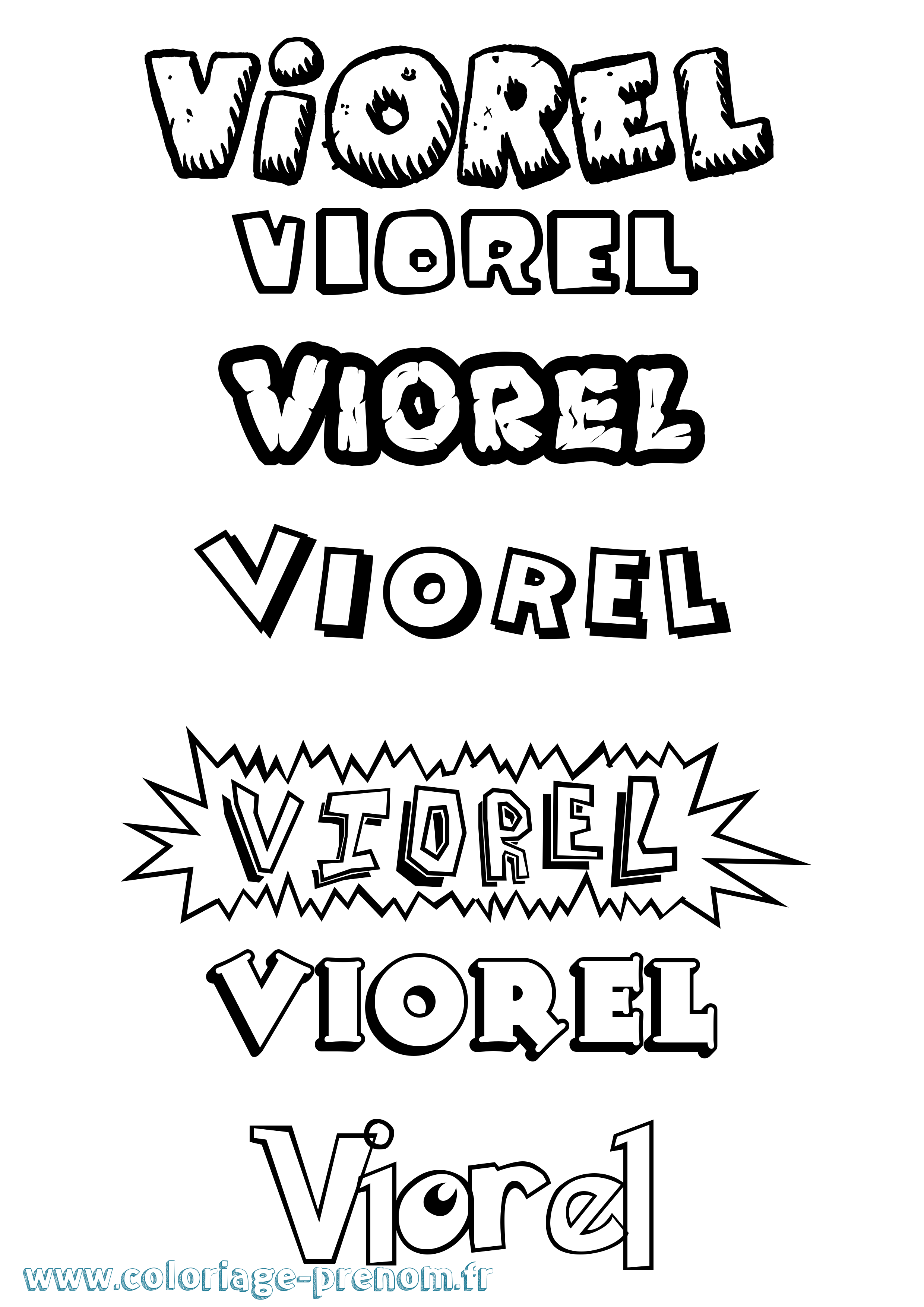 Coloriage Viorel Dessin Animé Coloriage prénom Viorel Dessin Animé
