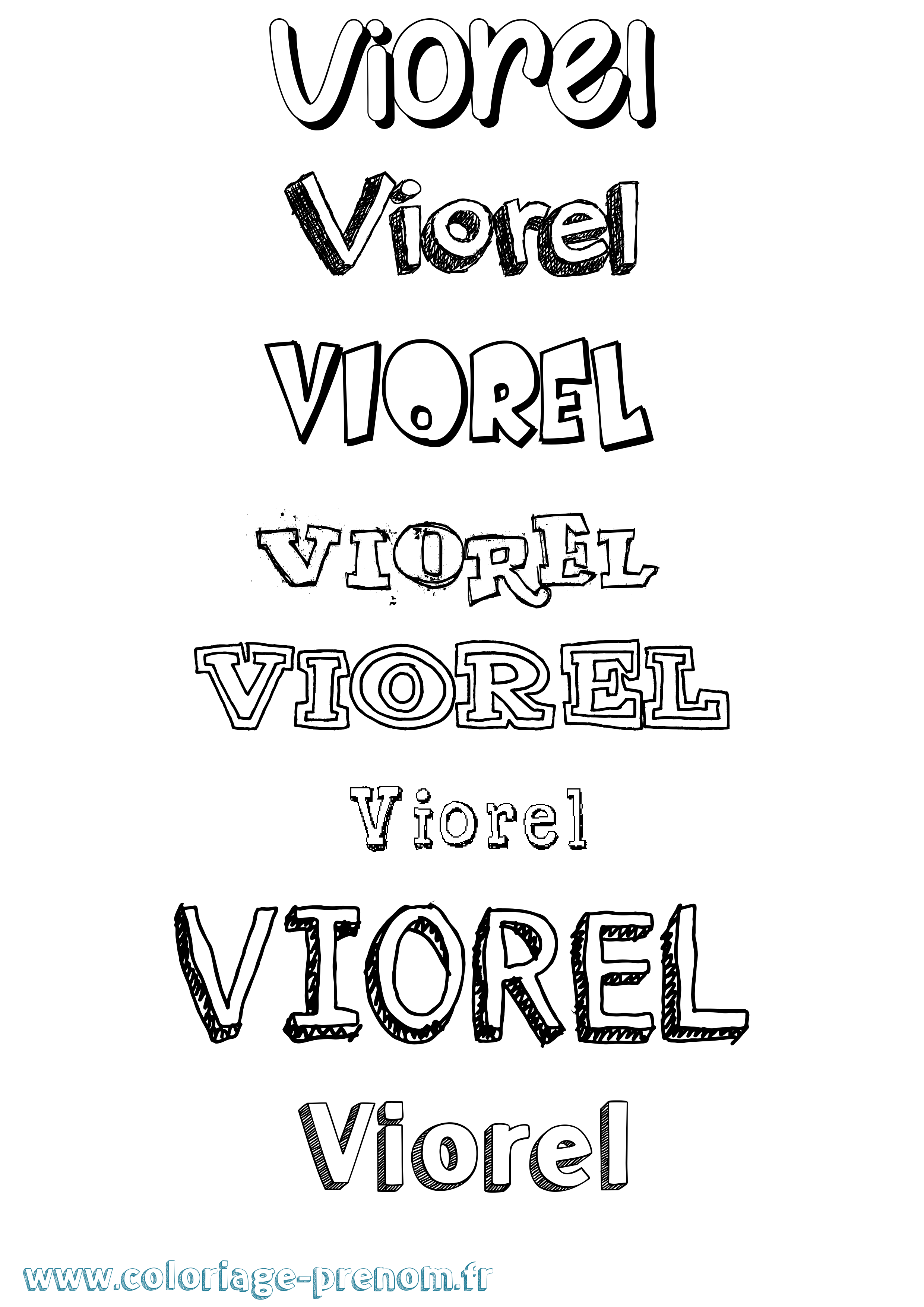 Coloriage Viorel Dessiné Coloriage prénom Viorel Dessiné
