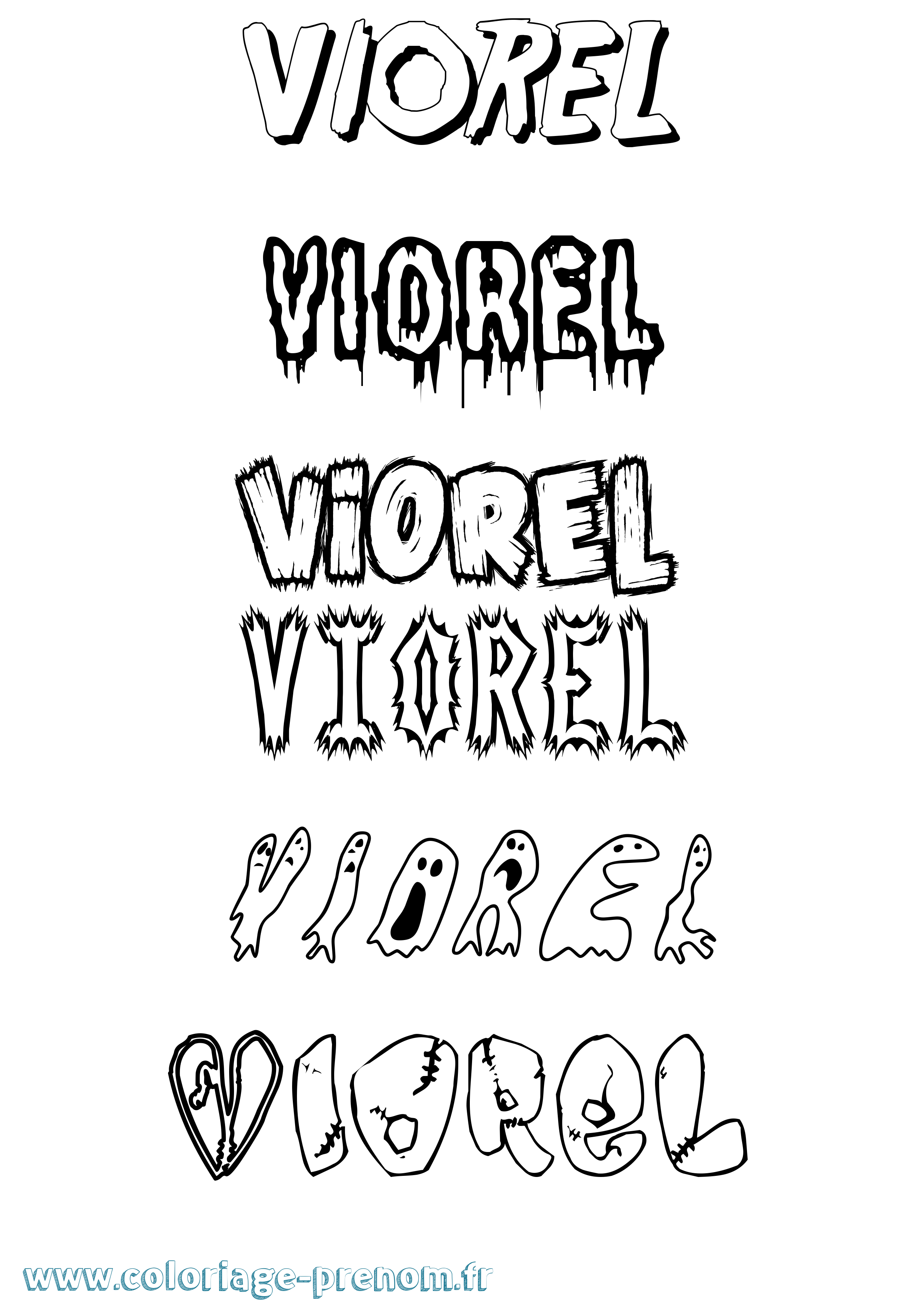 Coloriage Viorel Frisson Coloriage prénom Viorel Frisson