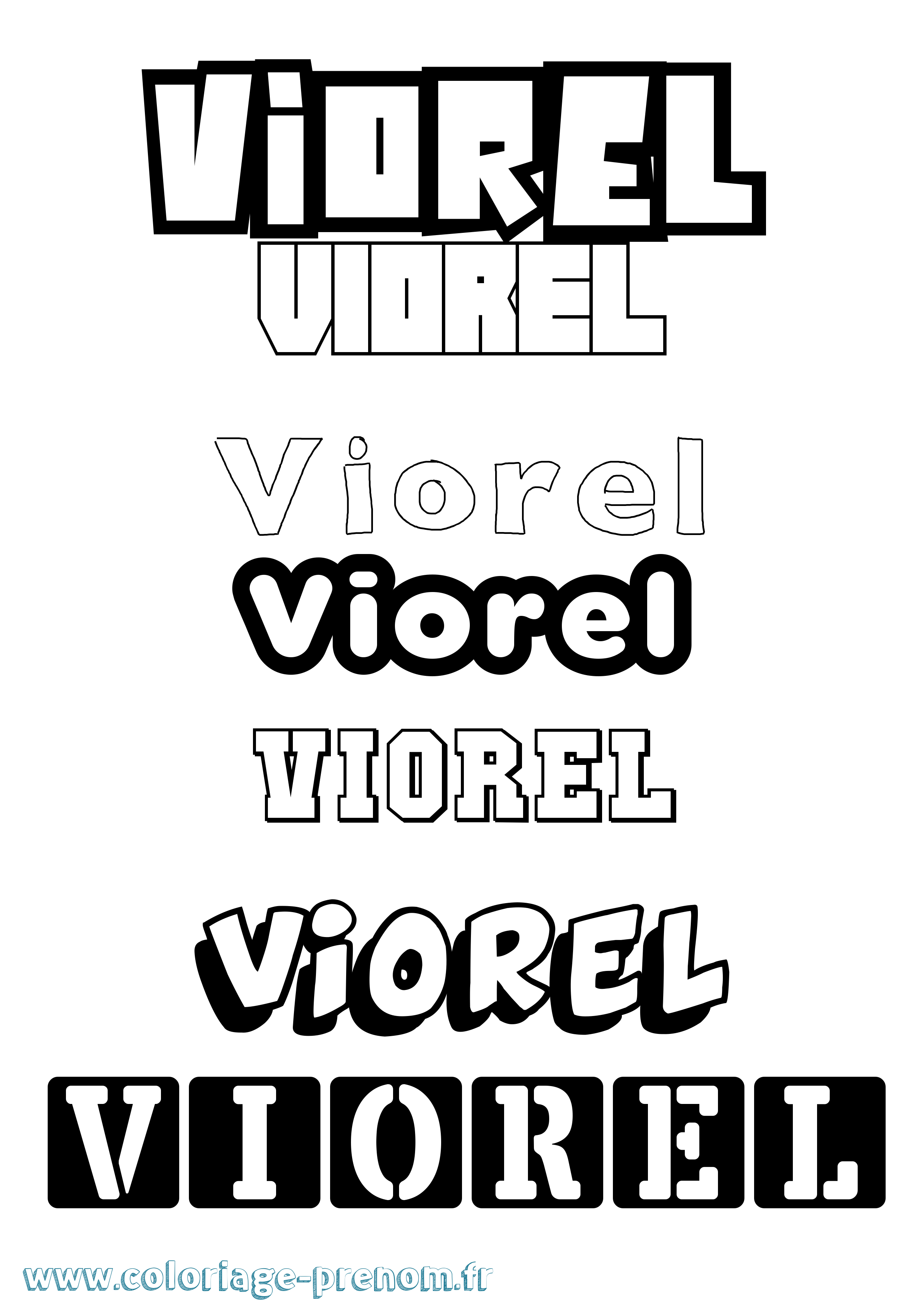 Coloriage Viorel Simple Coloriage prénom Viorel Simple