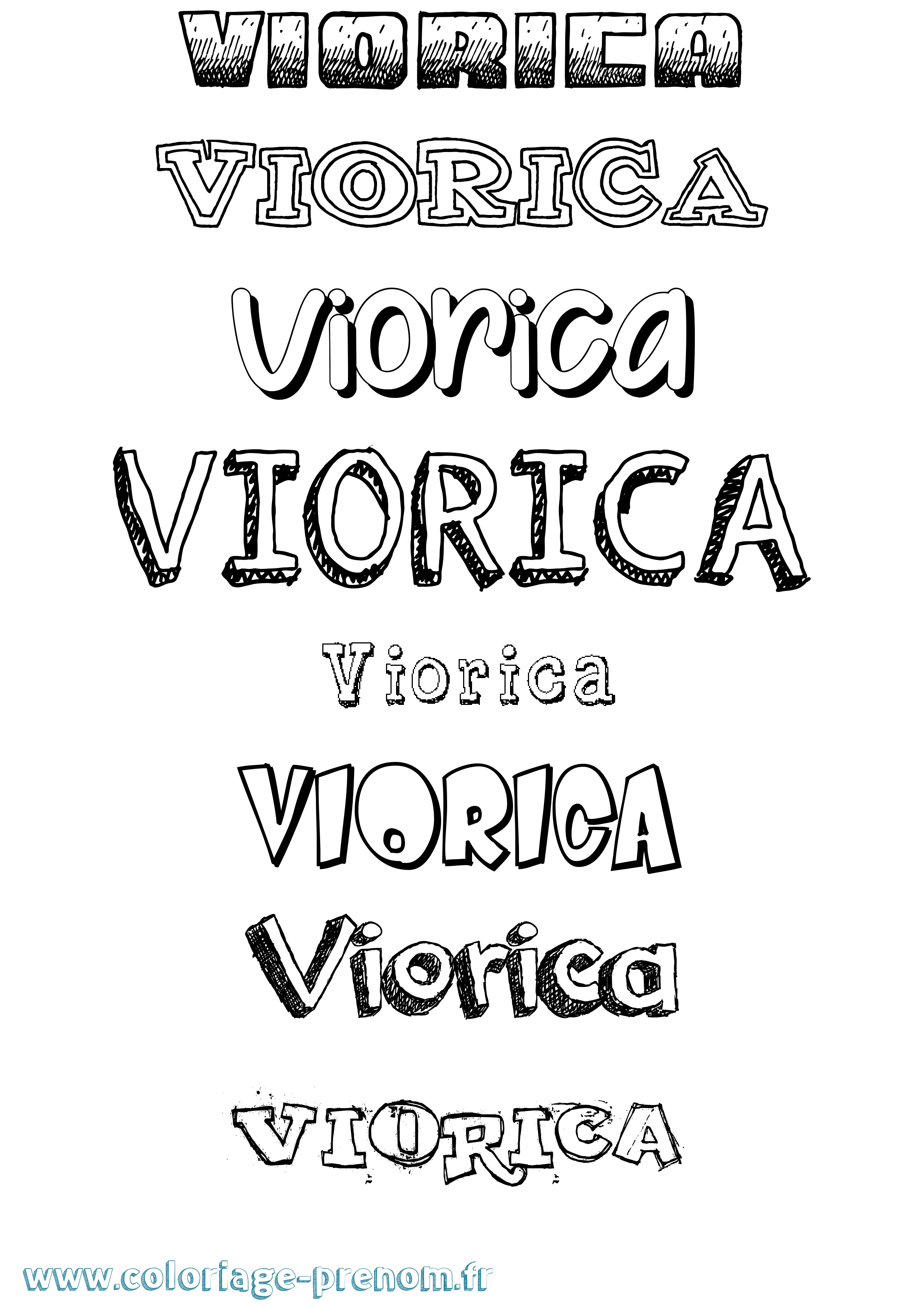 Coloriage Viorica Dessiné Coloriage prénom Viorica Dessiné