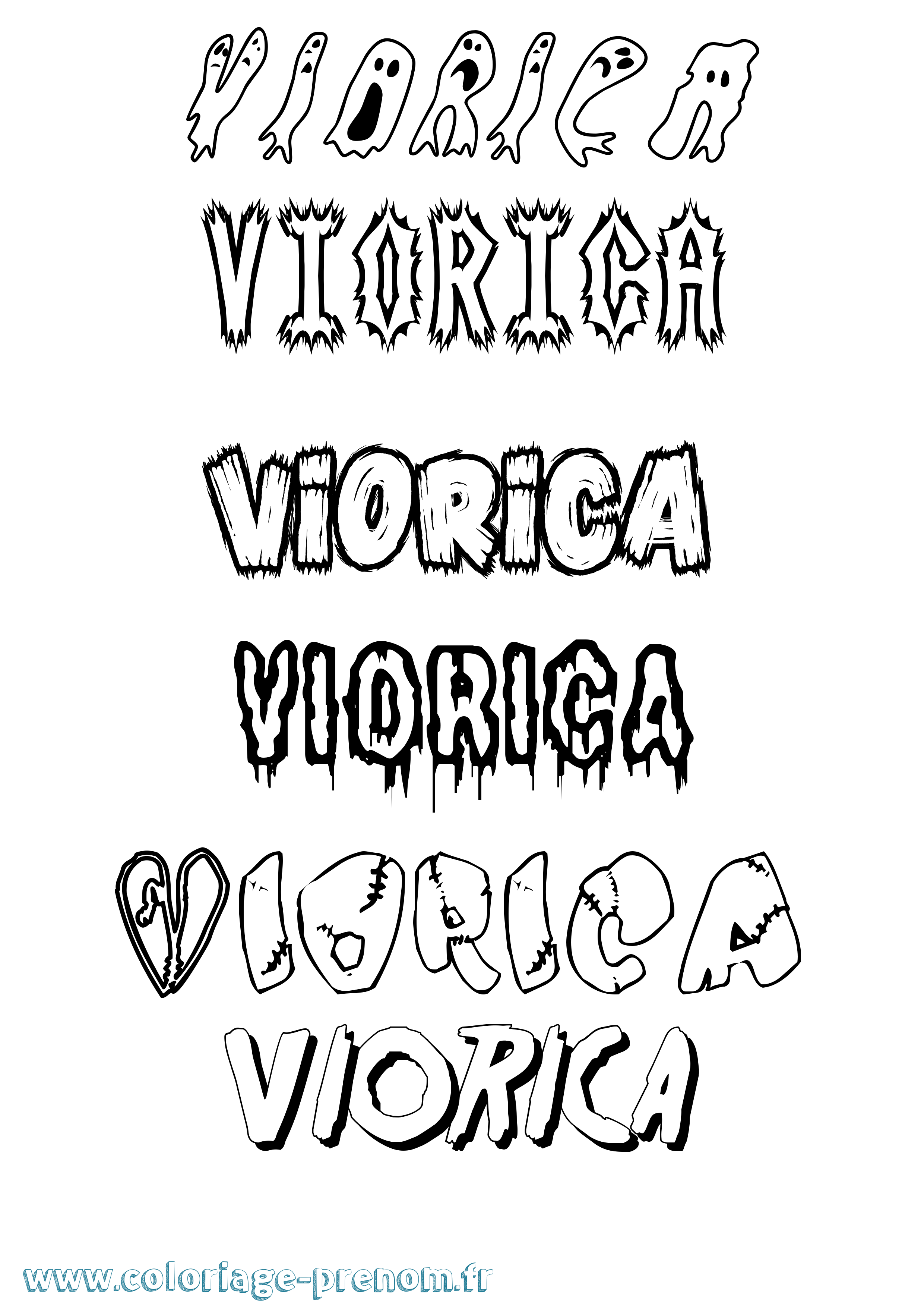 Coloriage Viorica Frisson Coloriage prénom Viorica Frisson