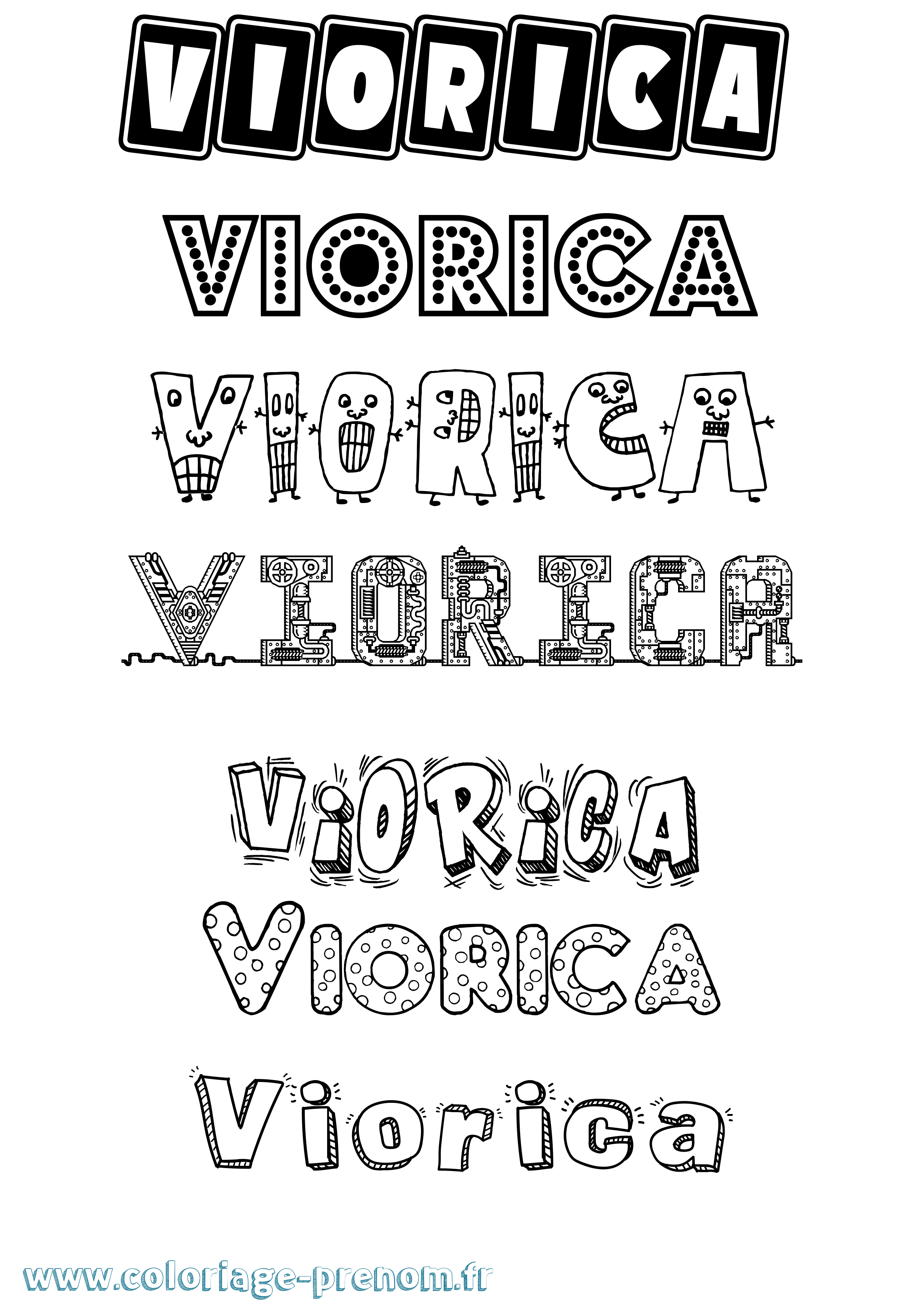 Coloriage Viorica Fun Coloriage prénom Viorica Fun