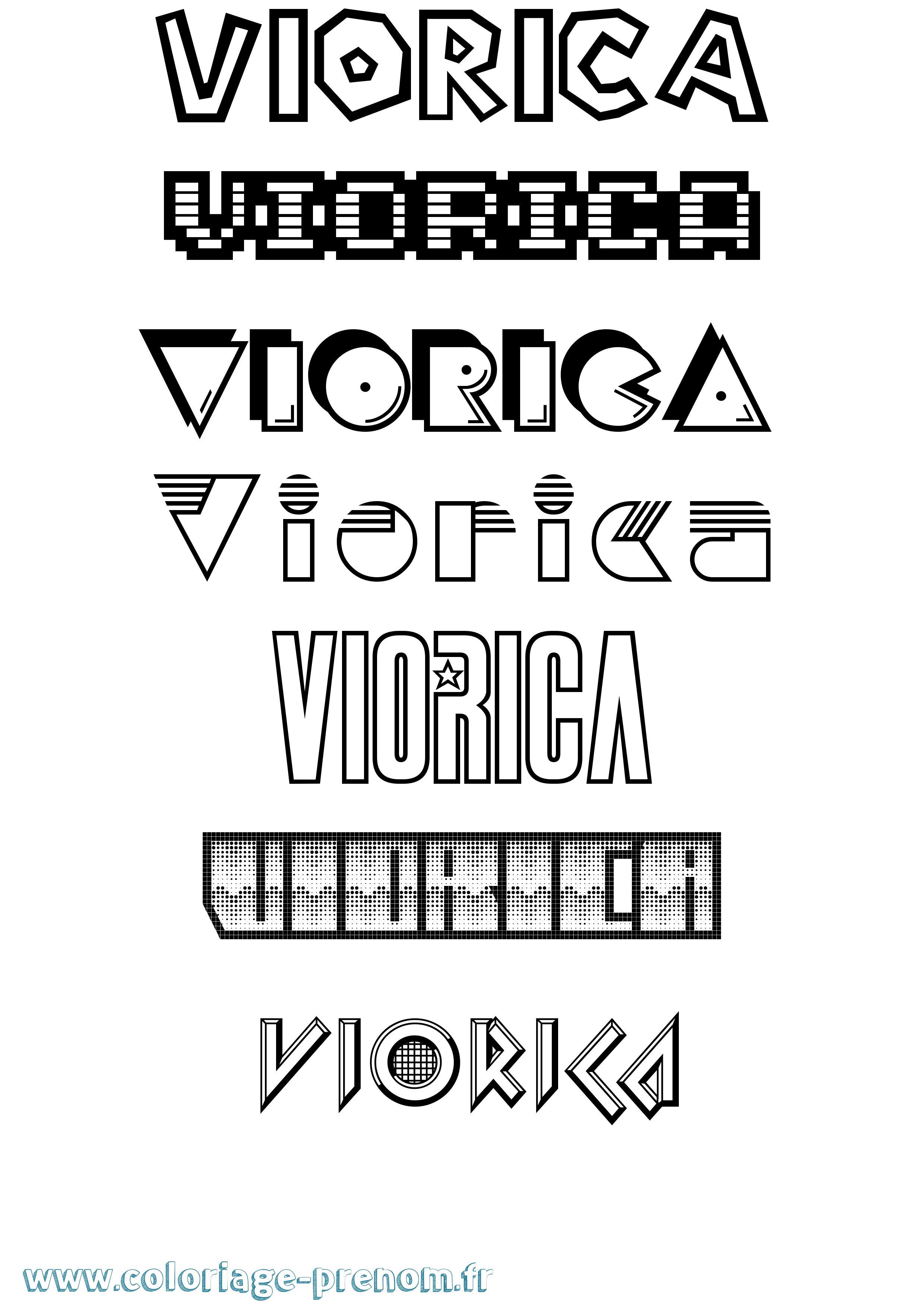 Coloriage Viorica Jeux Vidéos Coloriage prénom Viorica Jeux Vidéos