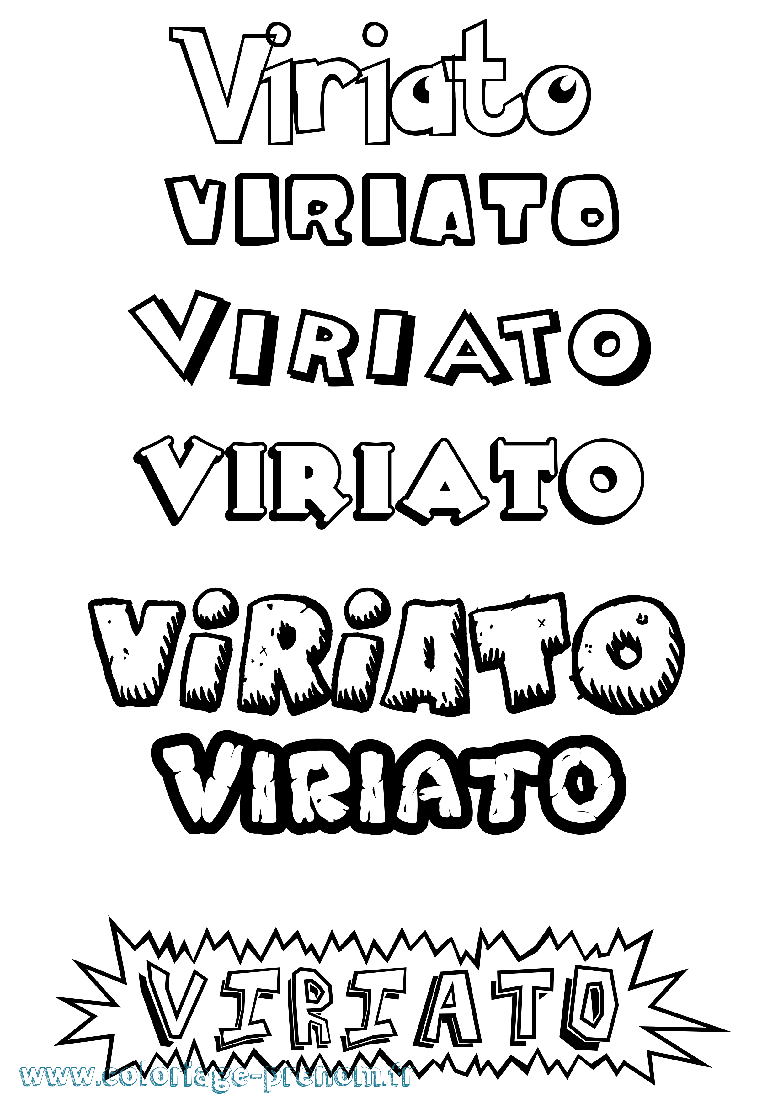 Coloriage Viriato Dessin Animé Coloriage prénom Viriato Dessin Animé