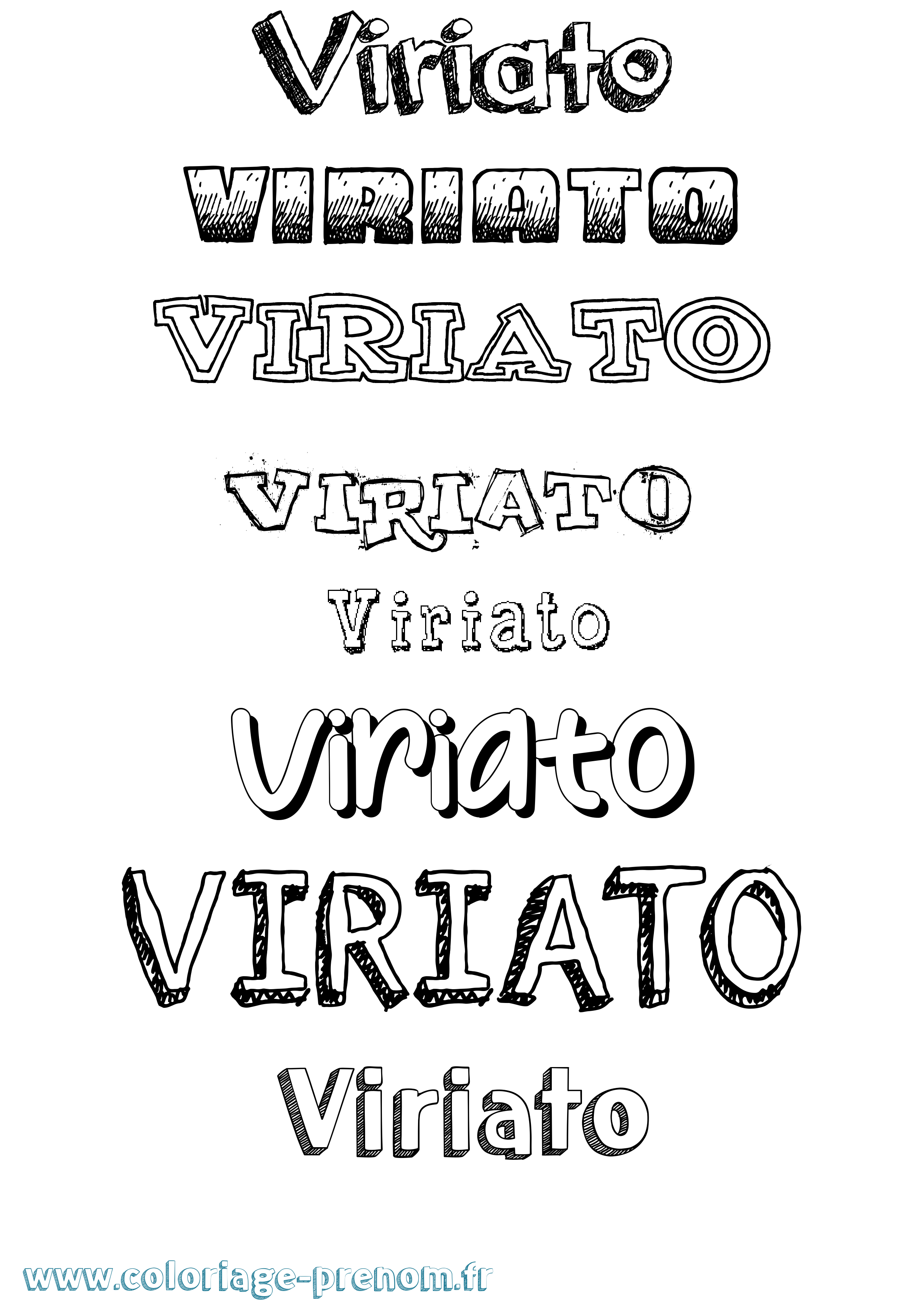 Coloriage Viriato Dessiné Coloriage prénom Viriato Dessiné