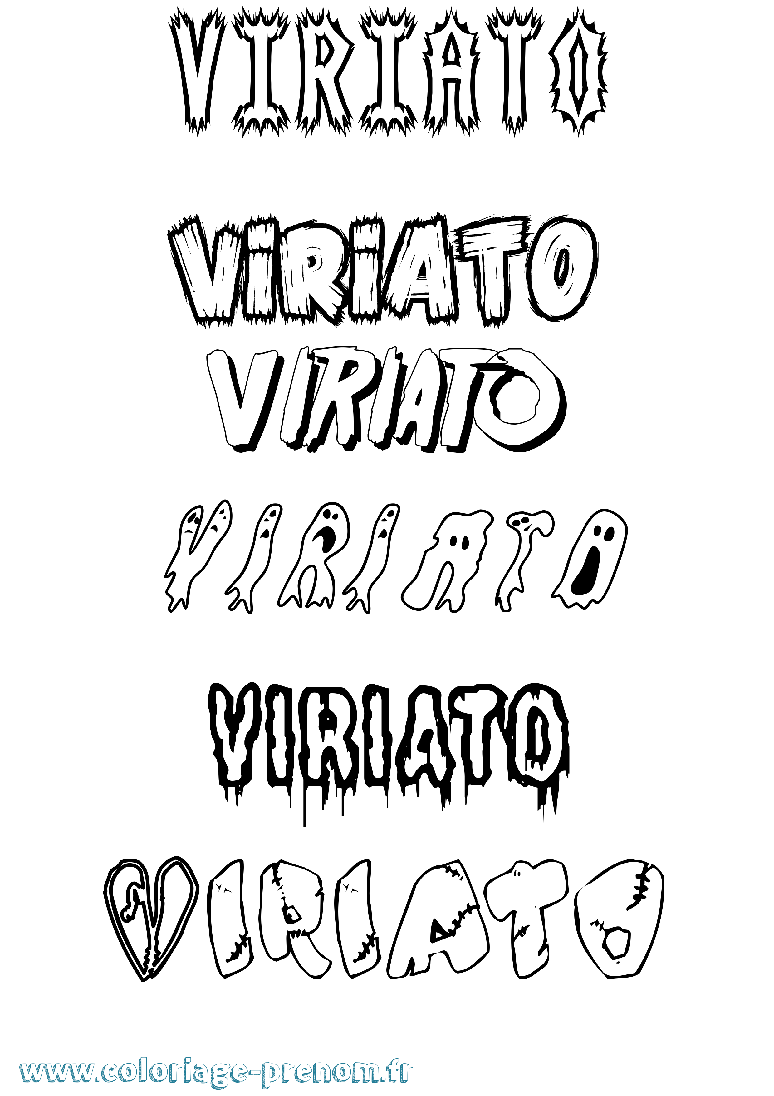 Coloriage Viriato Frisson Coloriage prénom Viriato Frisson