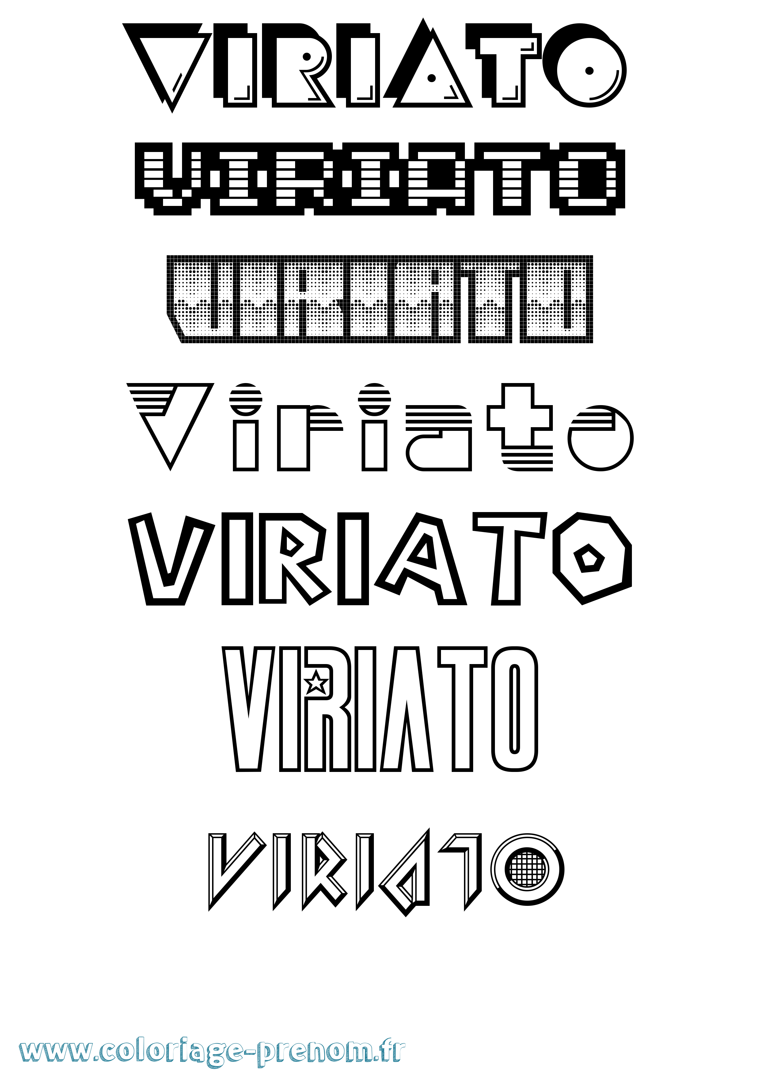 Coloriage Viriato Jeux Vidéos Coloriage prénom Viriato Jeux Vidéos