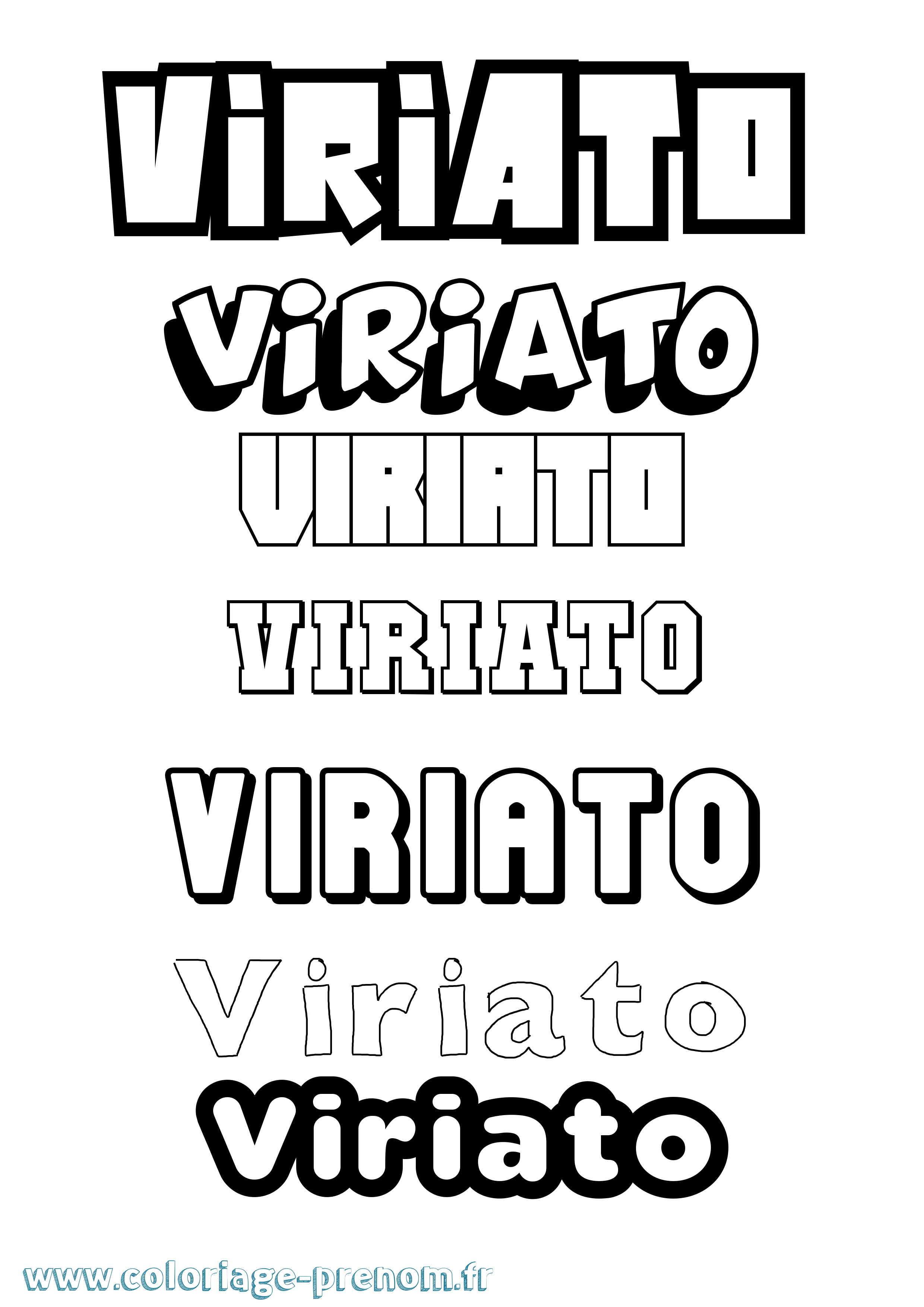 Coloriage Viriato Simple Coloriage prénom Viriato Simple