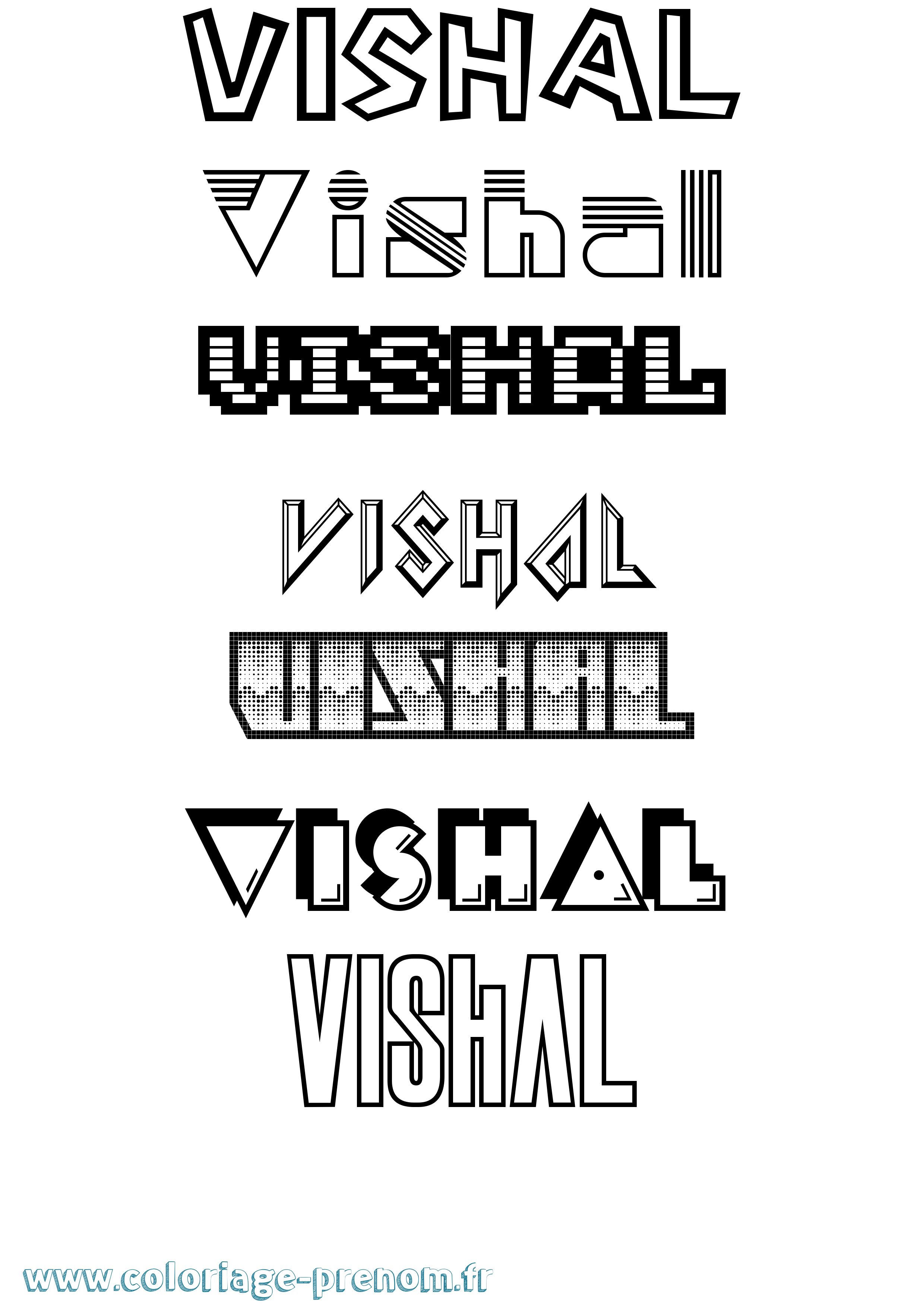 Coloriage Vishal Jeux Vidéos Coloriage prénom Vishal Jeux Vidéos