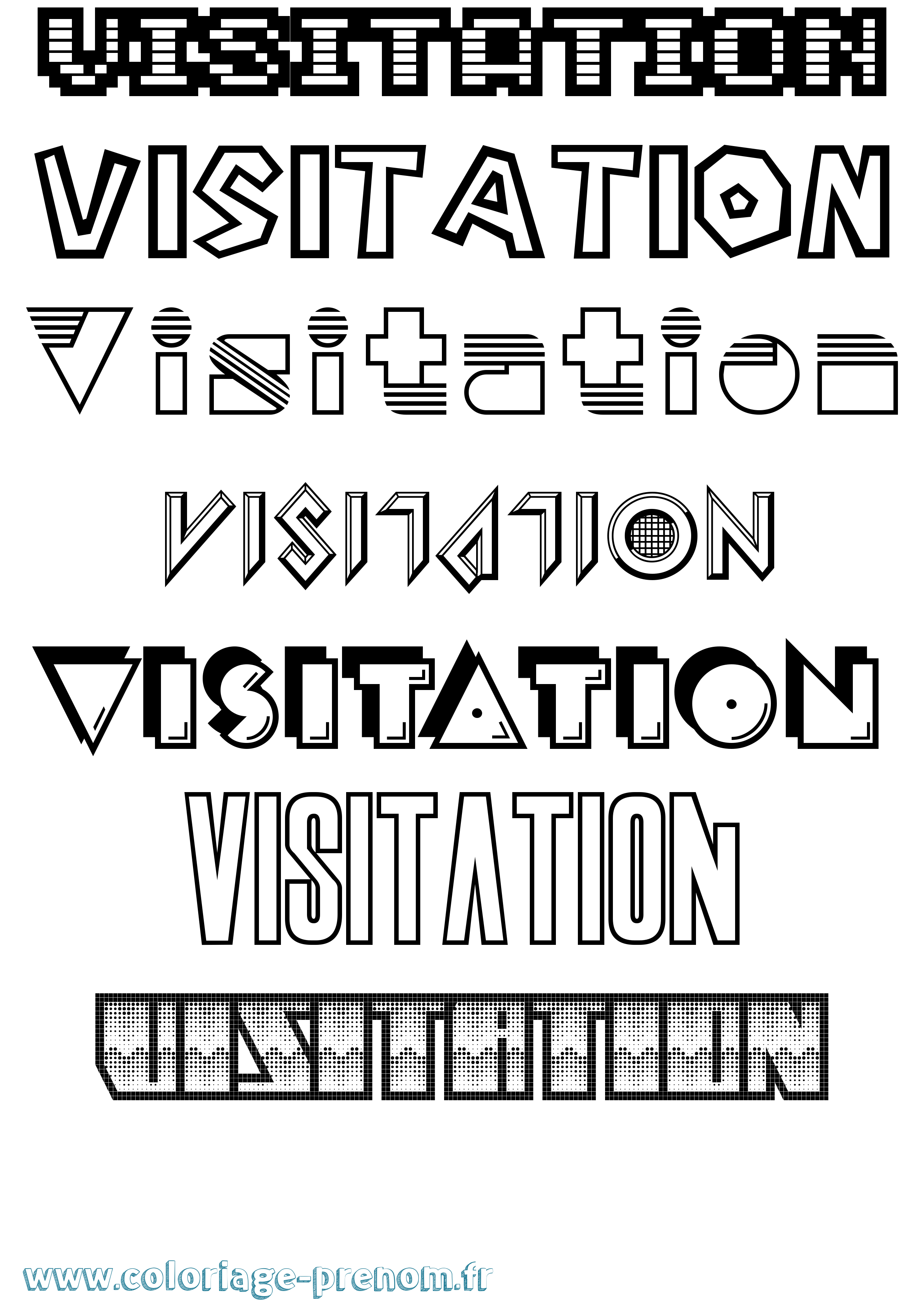 Coloriage Visitation Jeux Vidéos Coloriage prénom Visitation Jeux Vidéos