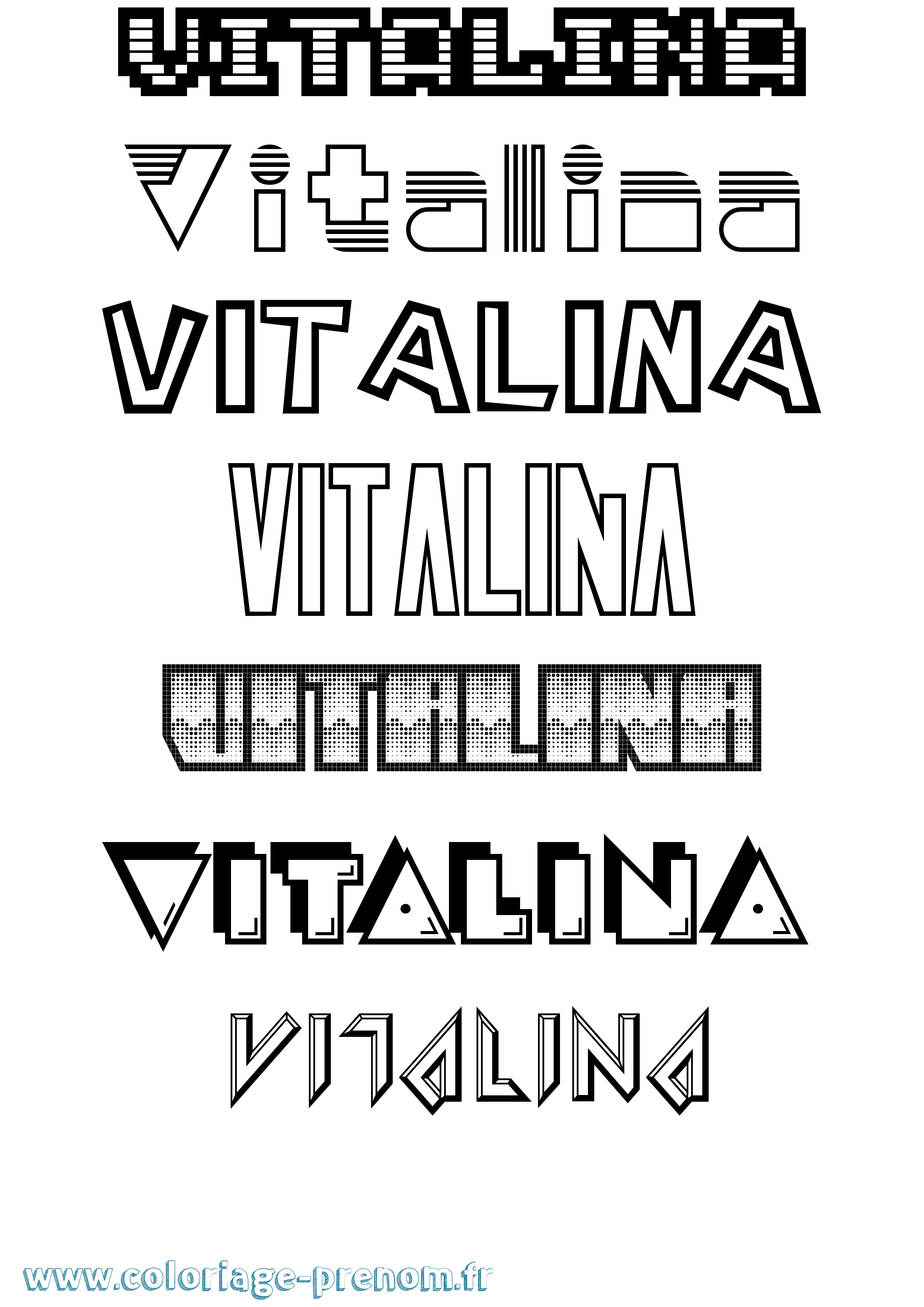 Coloriage Vitalina Jeux Vidéos Coloriage prénom Vitalina Jeux Vidéos