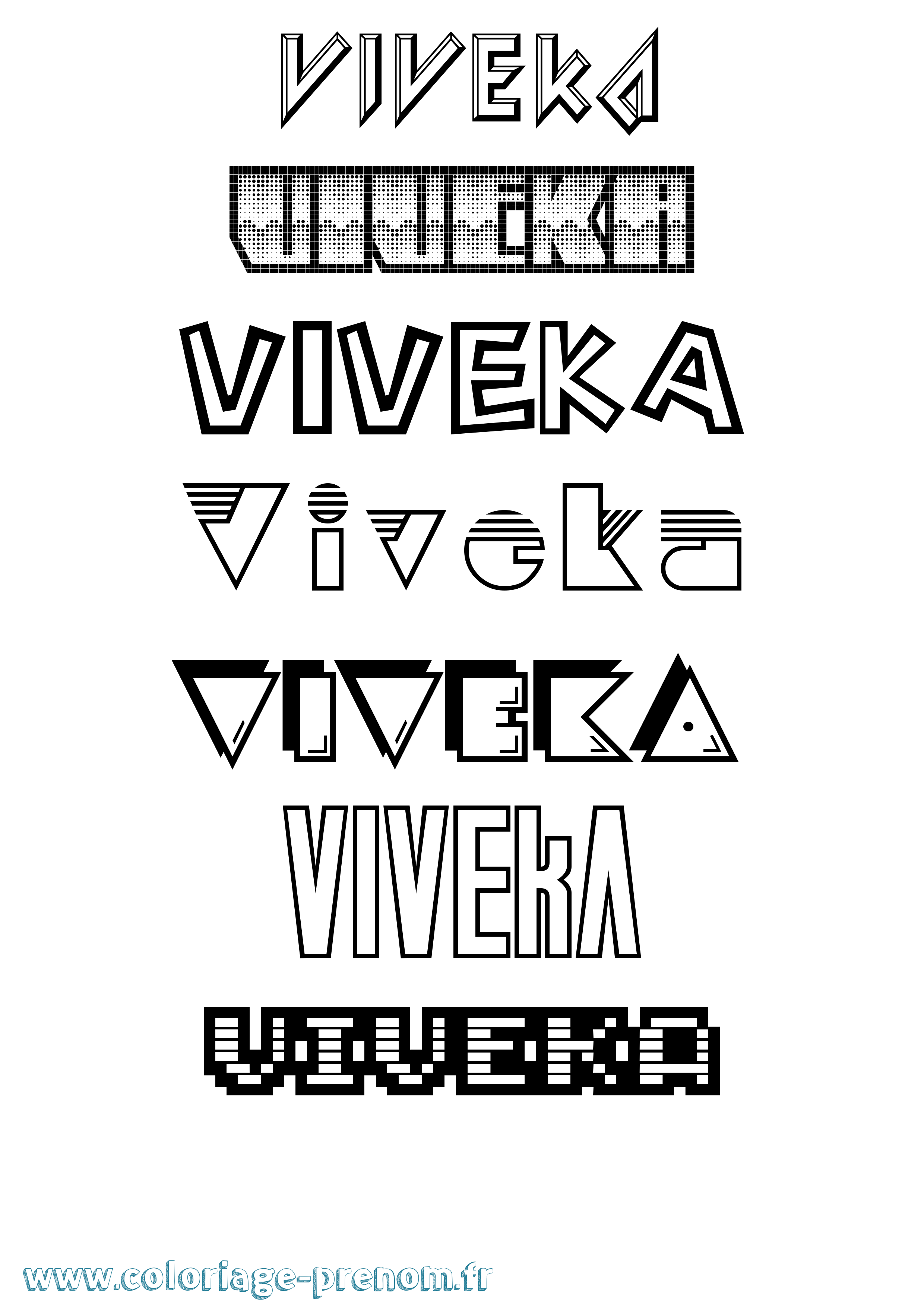 Coloriage Viveka Jeux Vidéos Coloriage prénom Viveka Jeux Vidéos
