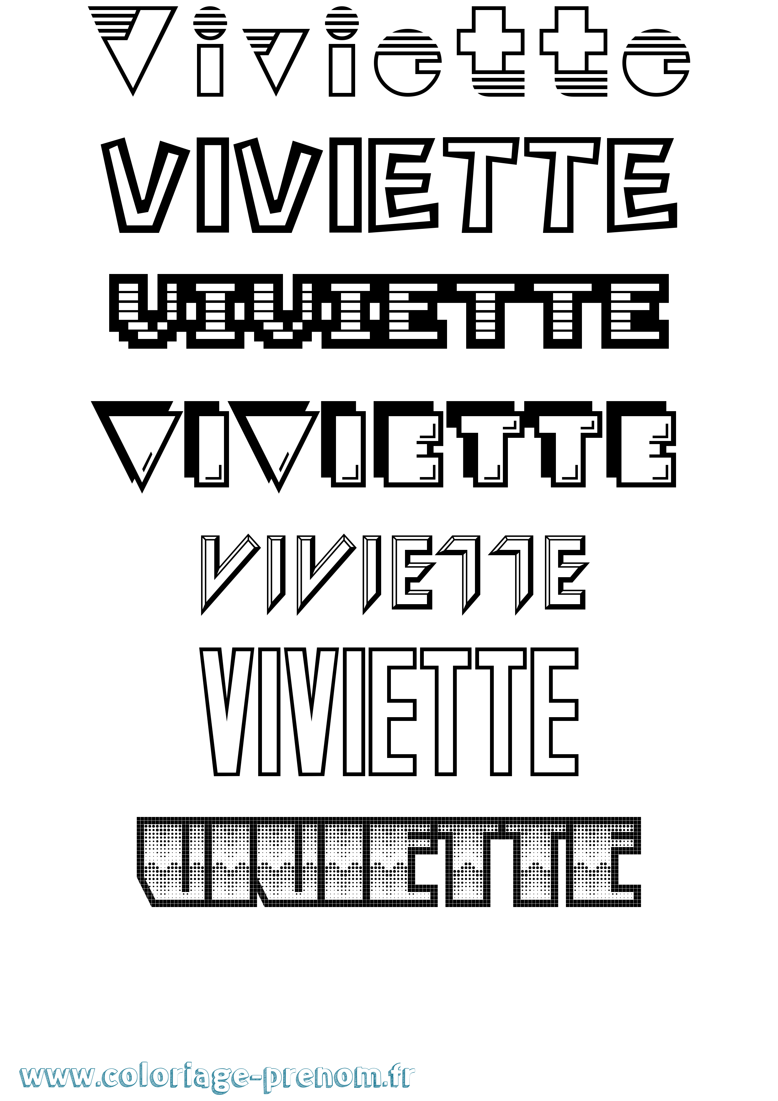Coloriage Viviette Jeux Vidéos Coloriage prénom Viviette Jeux Vidéos
