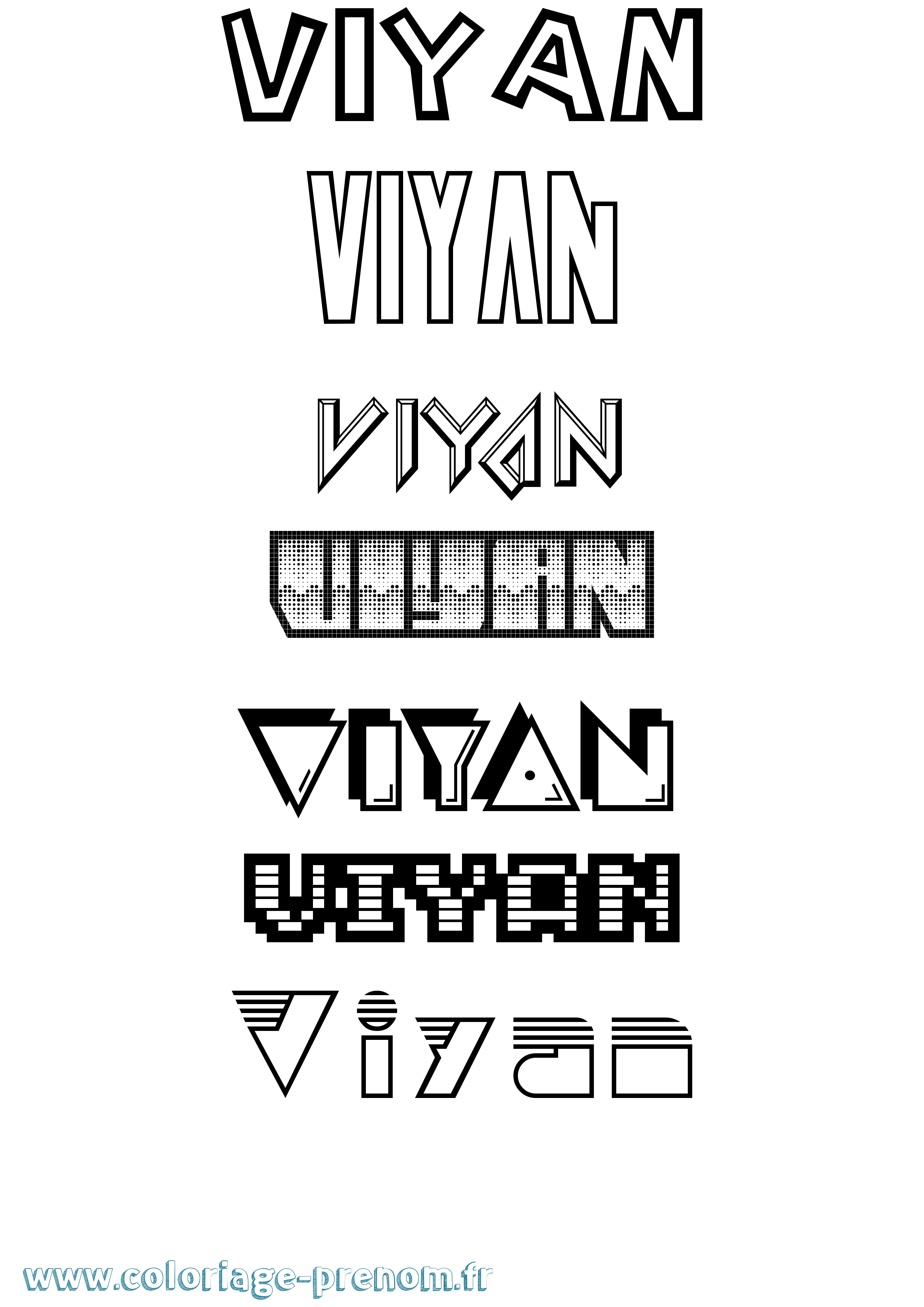 Coloriage Viyan Jeux Vidéos Coloriage prénom Viyan Jeux Vidéos
