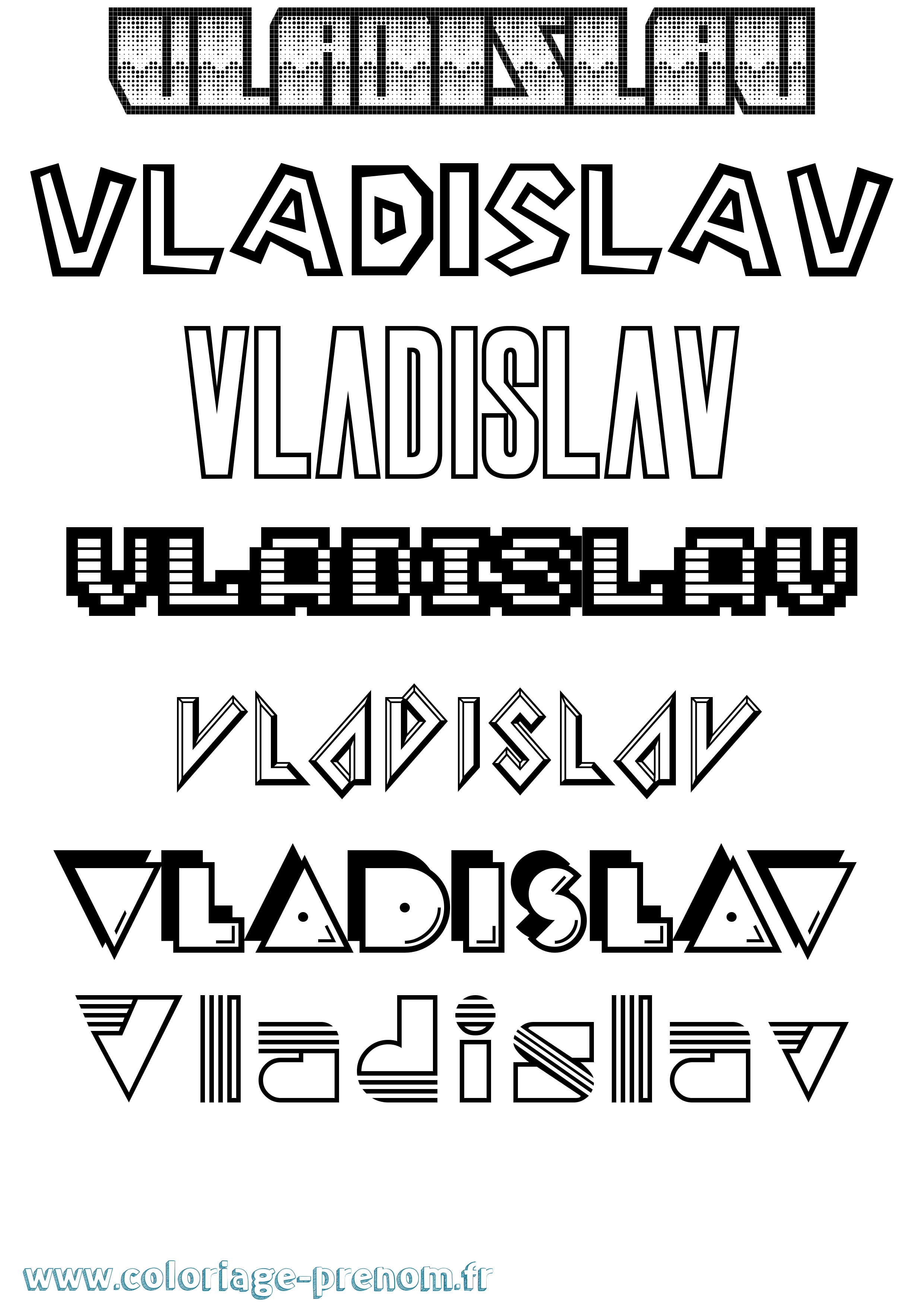 Coloriage Vladislav Jeux Vidéos Coloriage prénom Vladislav Jeux Vidéos