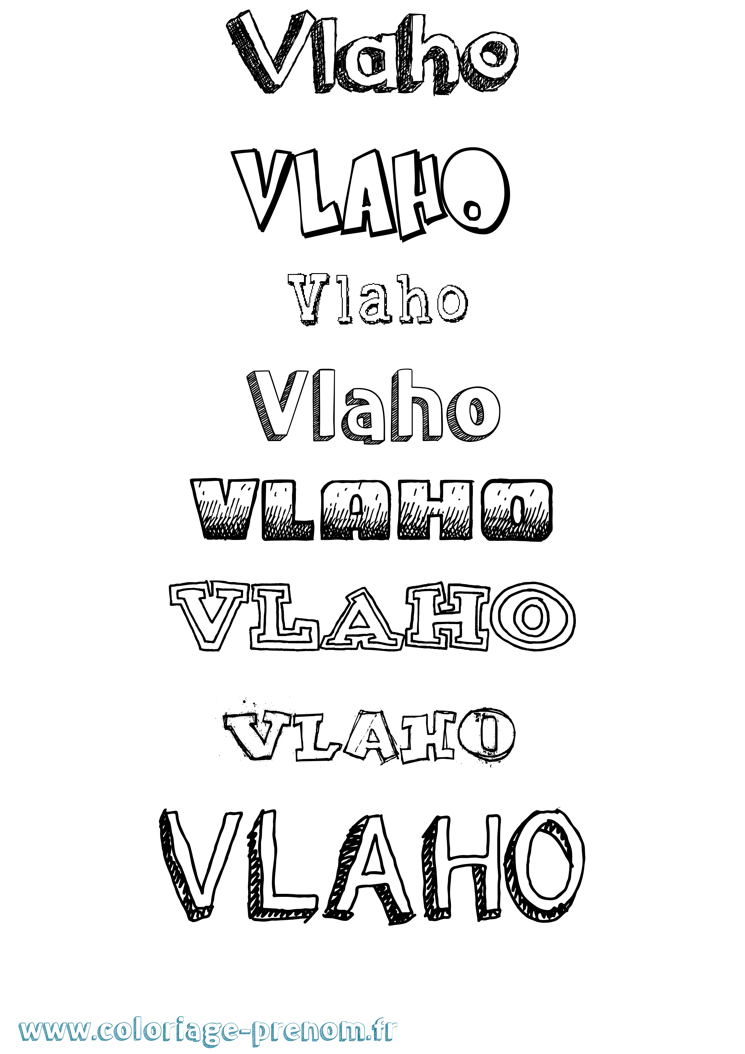 Coloriage Vlaho Dessiné Coloriage prénom Vlaho Dessiné