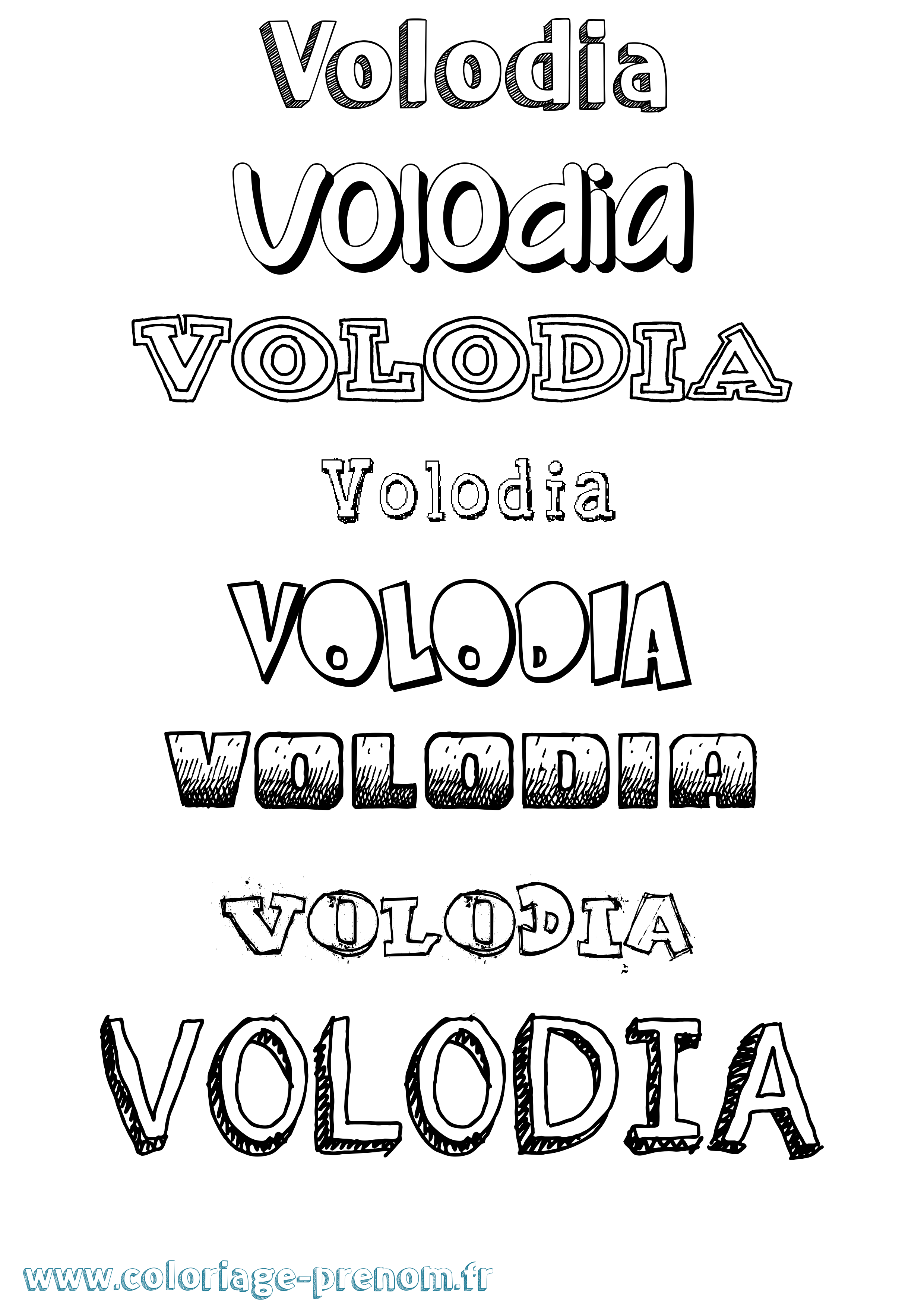 Coloriage Volodia Dessiné Coloriage prénom Volodia Dessiné
