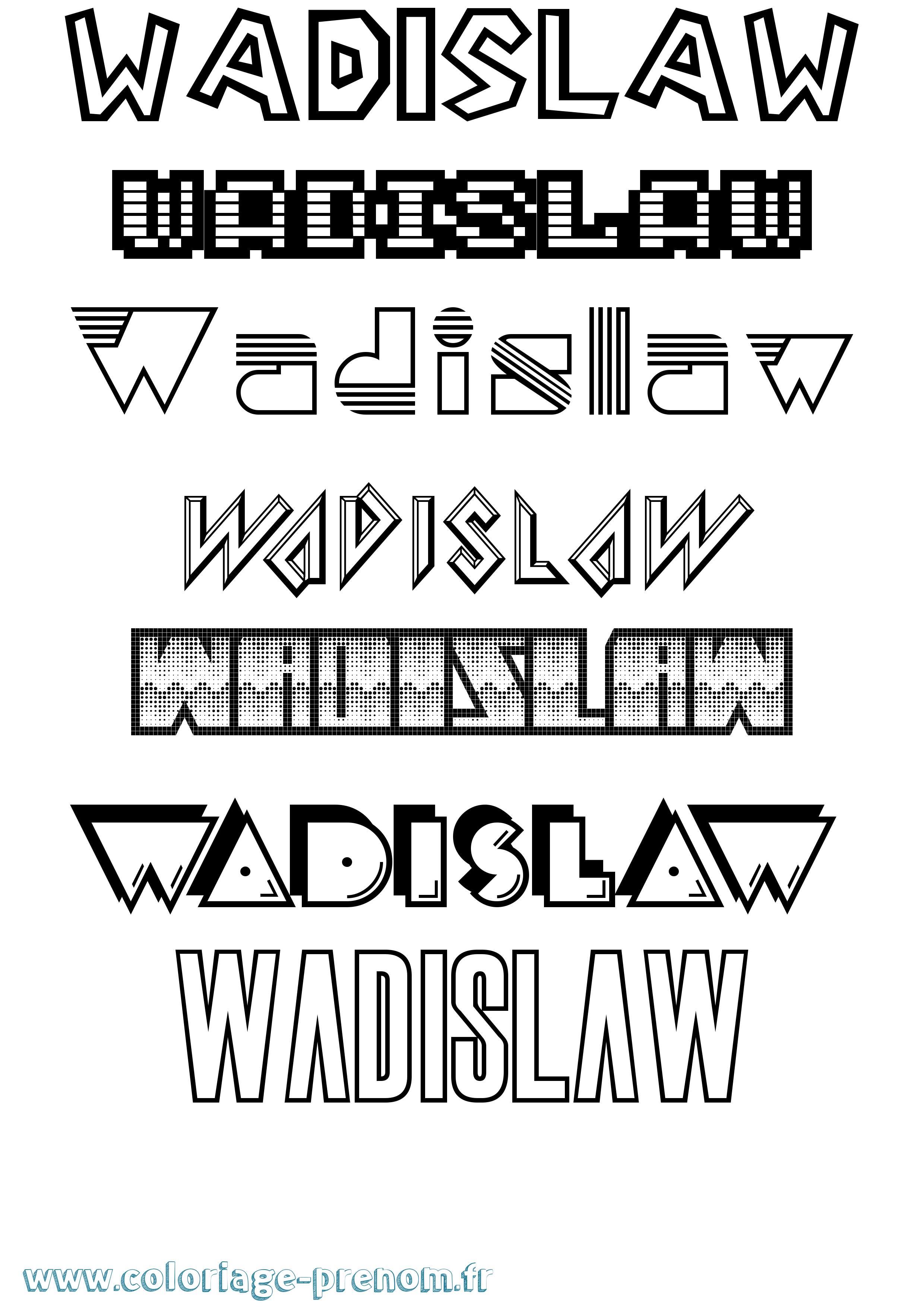 Coloriage Wadislaw Jeux Vidéos Coloriage prénom Wadislaw Jeux Vidéos