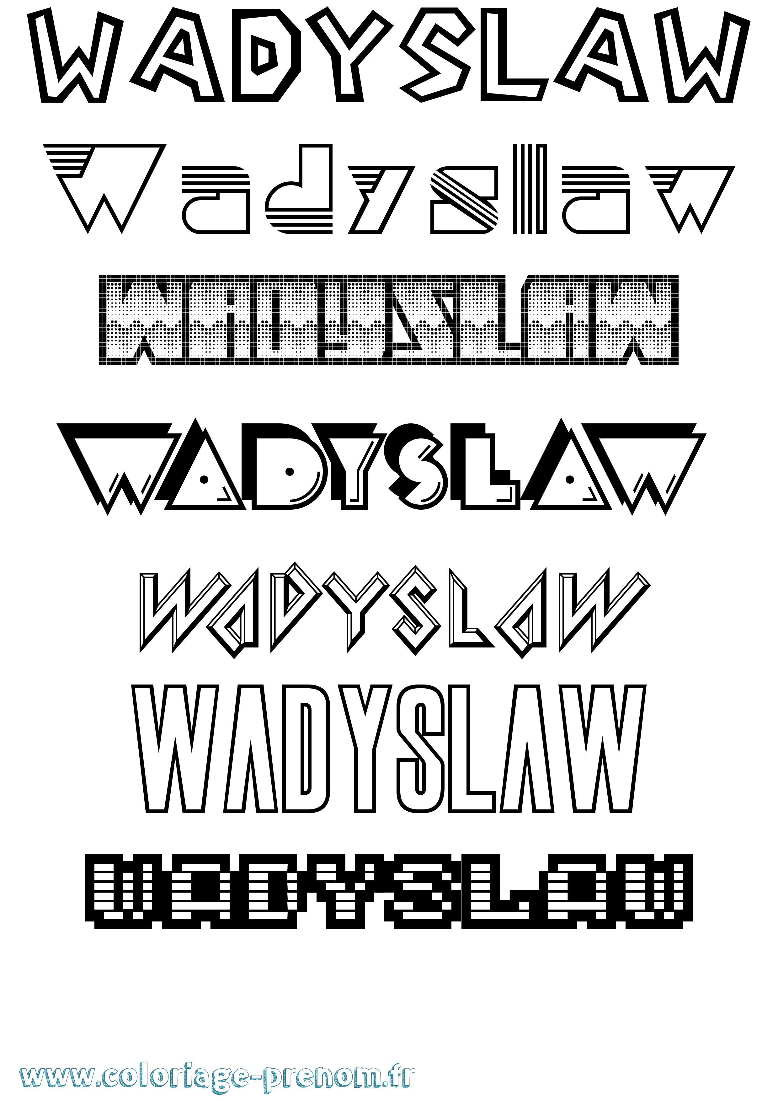 Coloriage Wadyslaw Jeux Vidéos Coloriage prénom Wadyslaw Jeux Vidéos