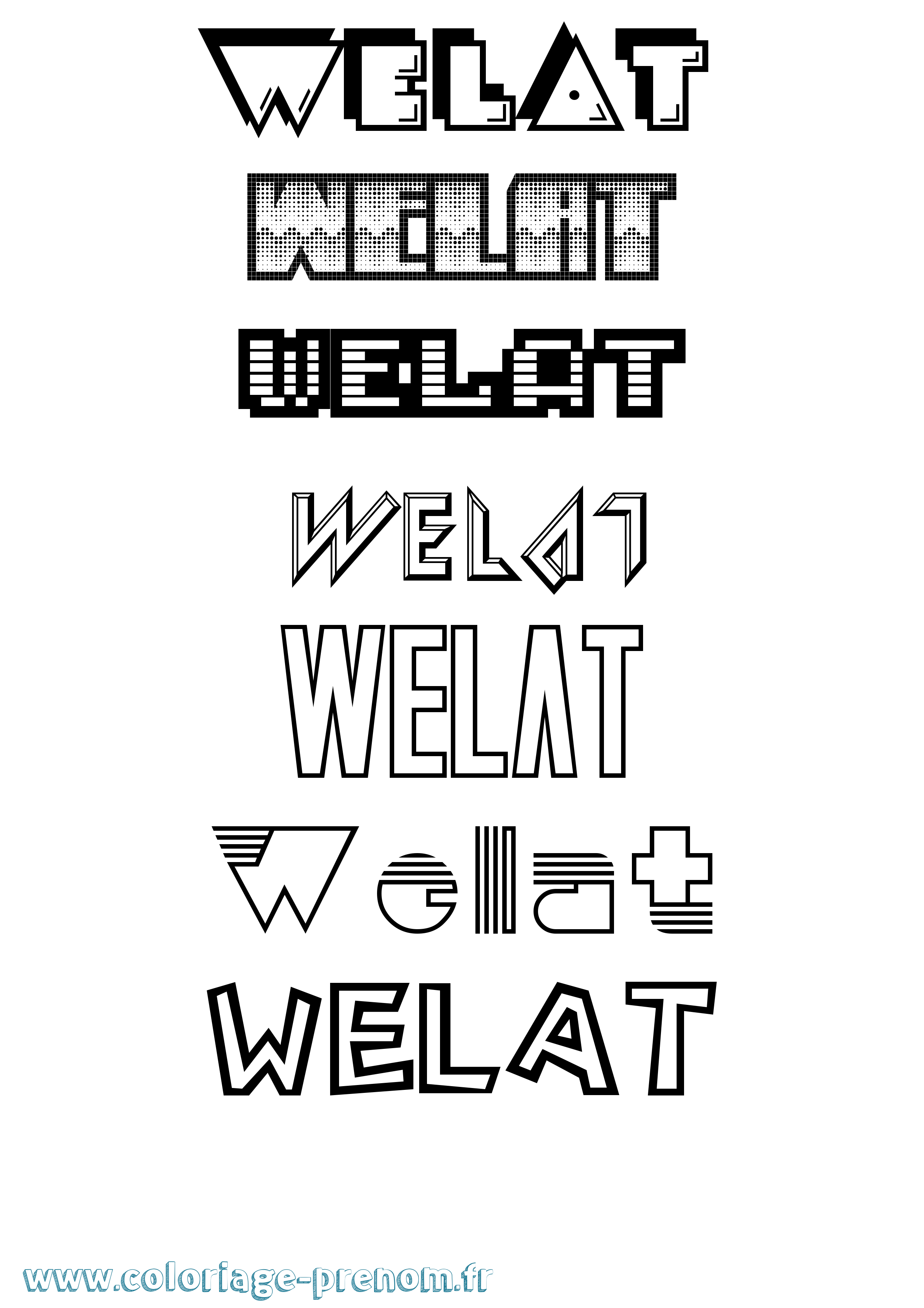 Coloriage Welat Jeux Vidéos Coloriage prénom Welat Jeux Vidéos
