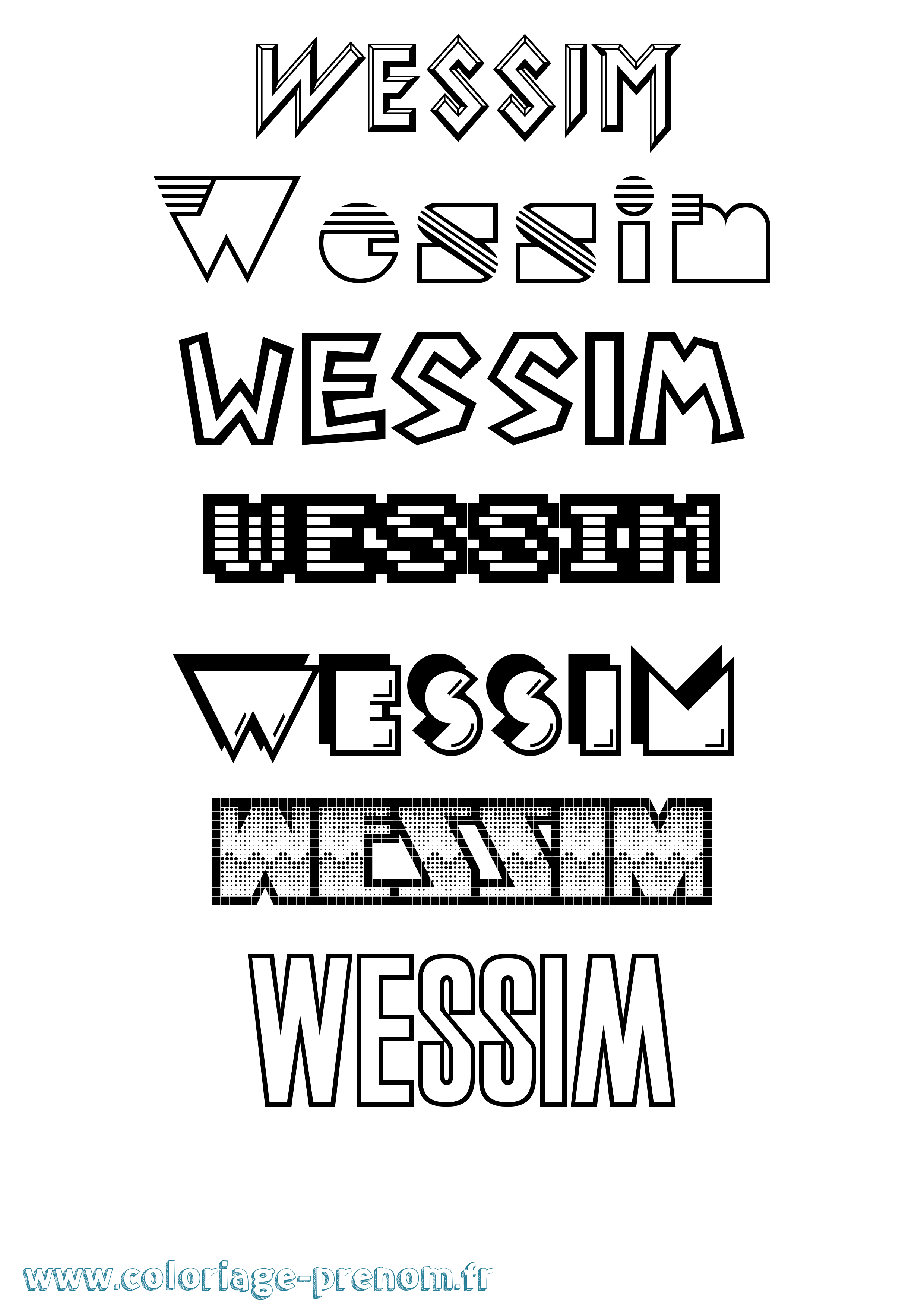 Coloriage Wessim Jeux Vidéos Coloriage prénom Wessim Jeux Vidéos