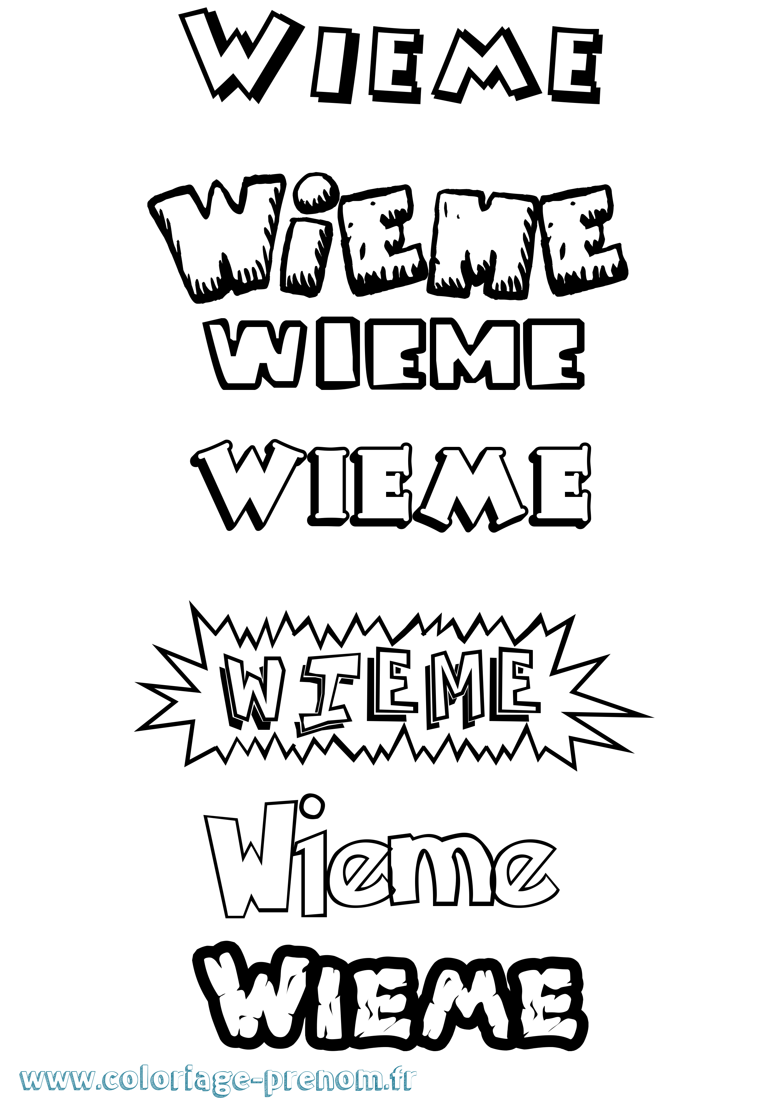 Coloriage Wieme Dessin Animé Coloriage prénom Wieme Dessin Animé