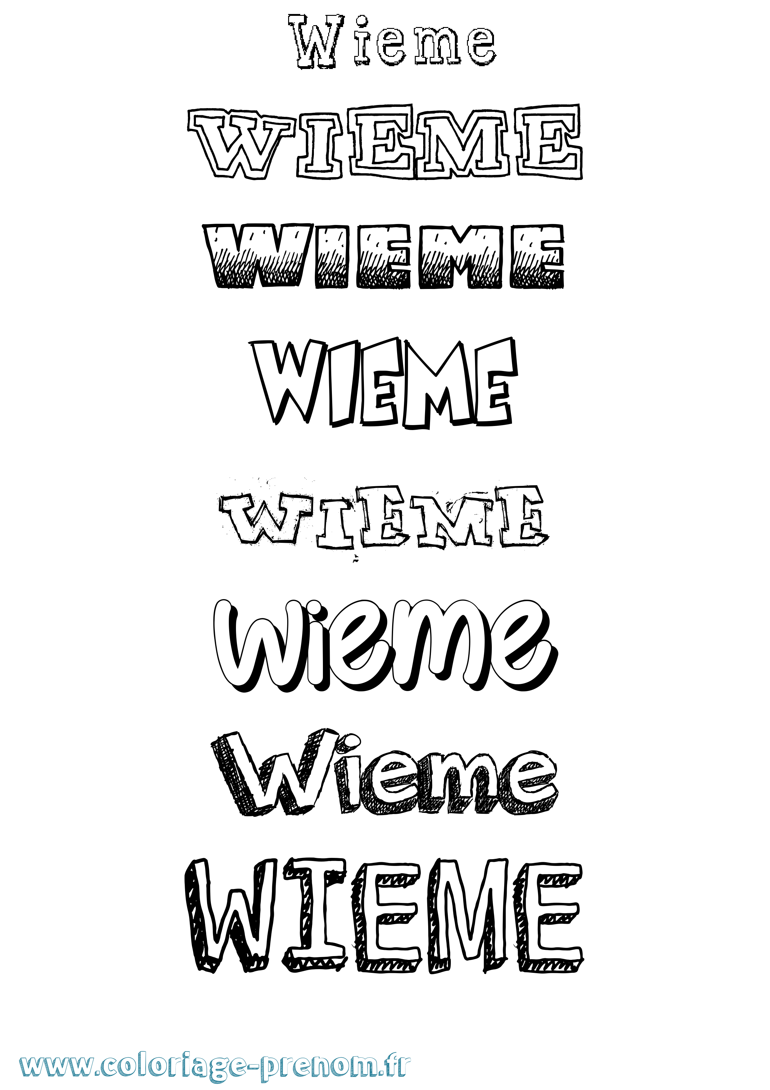 Coloriage Wieme Dessiné Coloriage prénom Wieme Dessiné