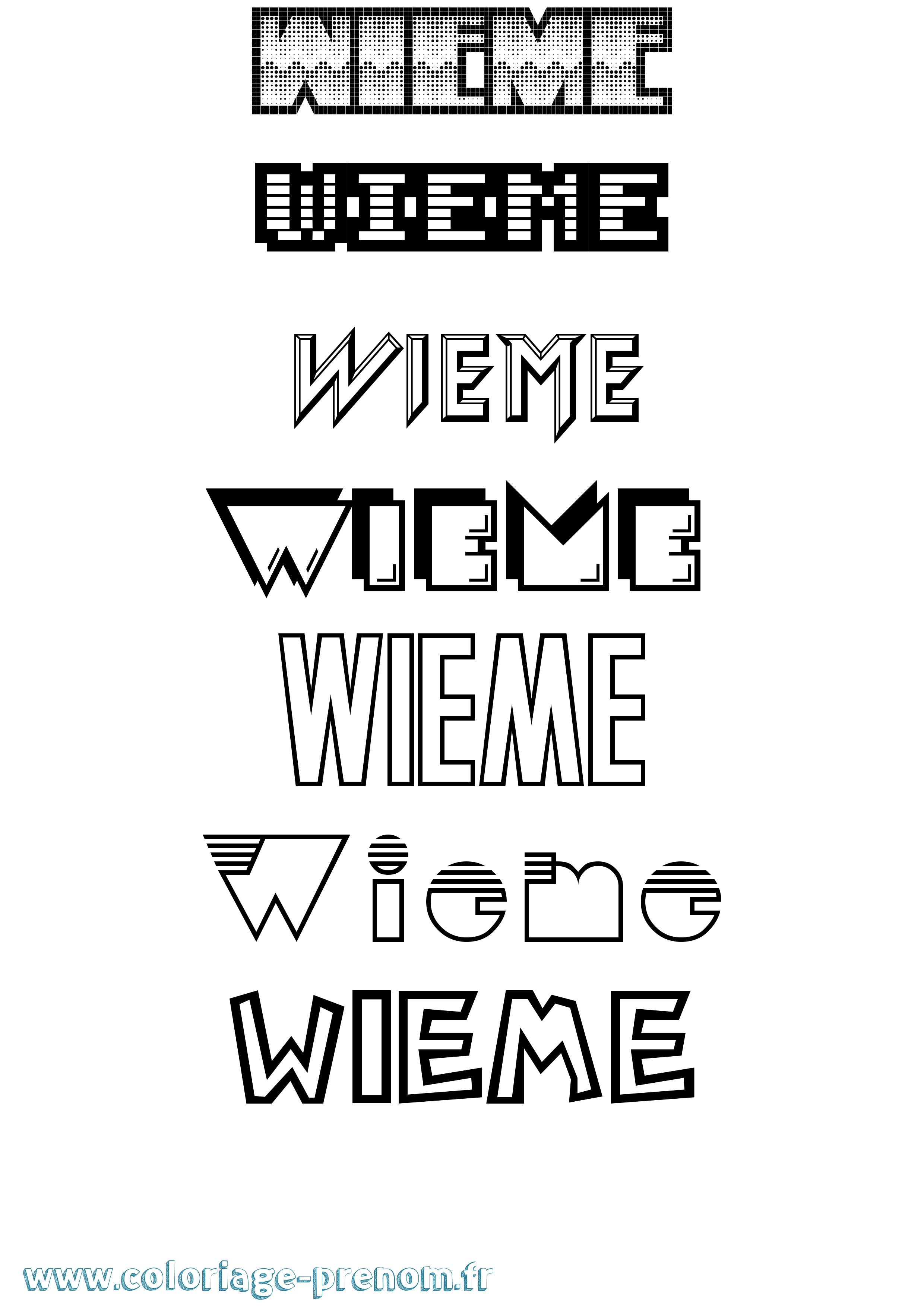 Coloriage Wieme Jeux Vidéos Coloriage prénom Wieme Jeux Vidéos