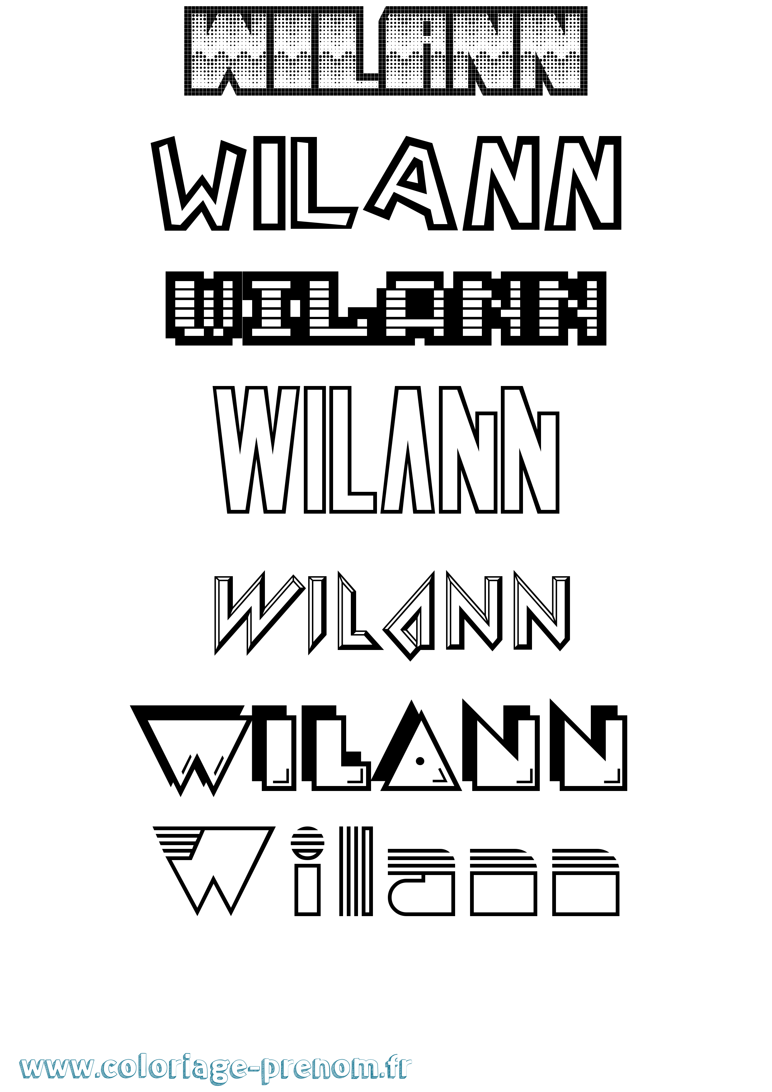 Coloriage Wilann Jeux Vidéos Coloriage prénom Wilann Jeux Vidéos