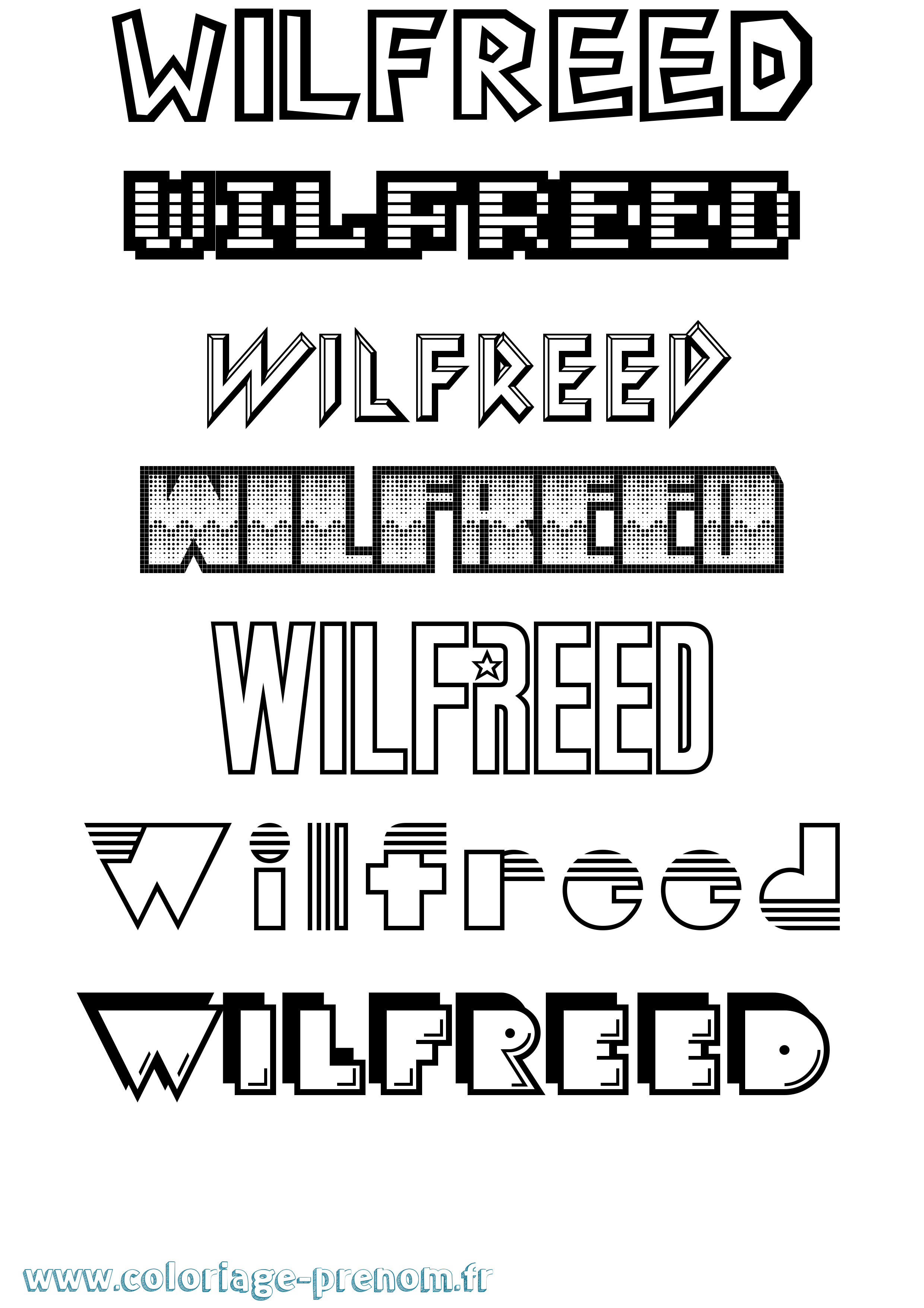 Coloriage Wilfreed Jeux Vidéos Coloriage prénom Wilfreed Jeux Vidéos