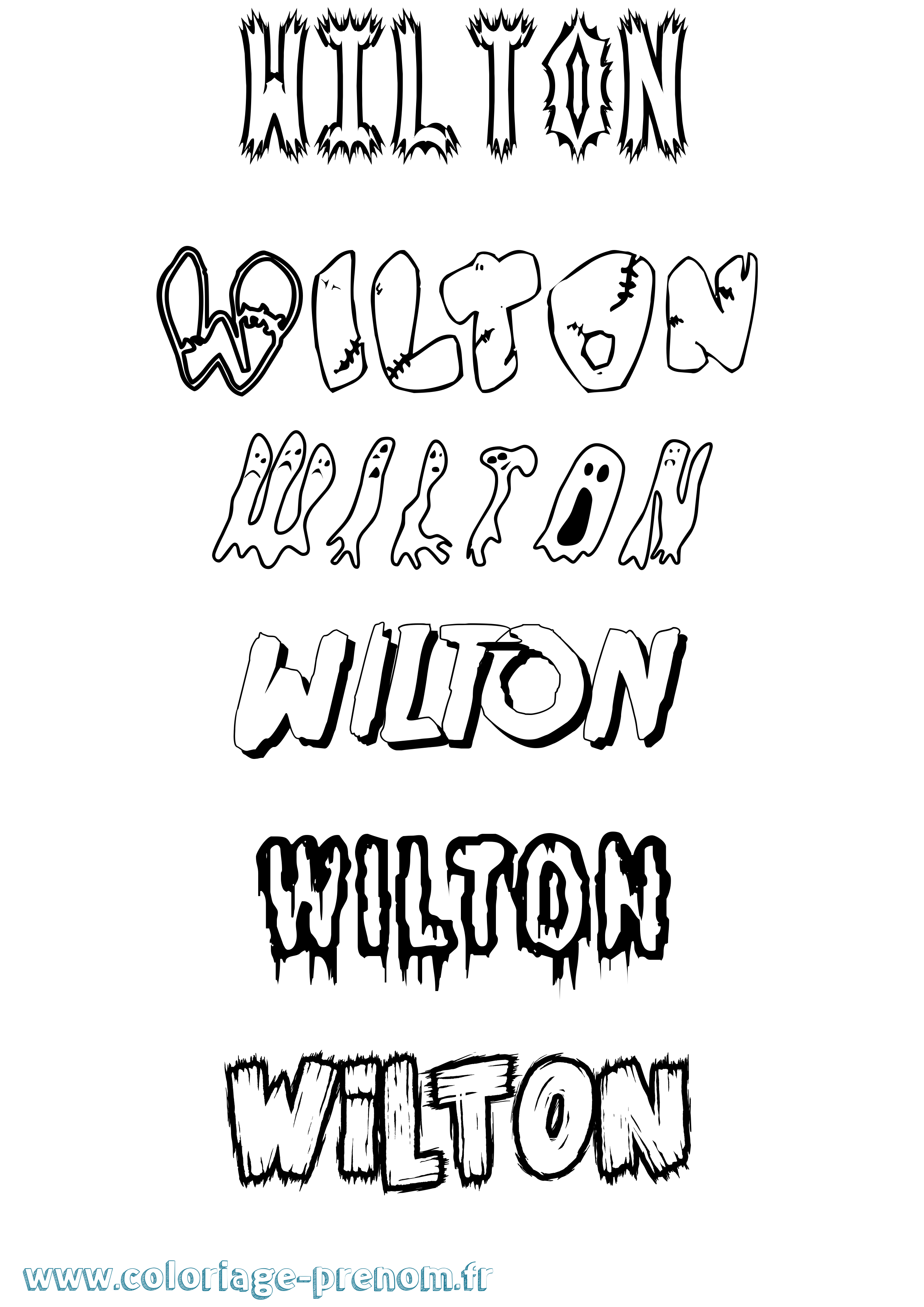 Coloriage Wilton Frisson Coloriage prénom Wilton Frisson