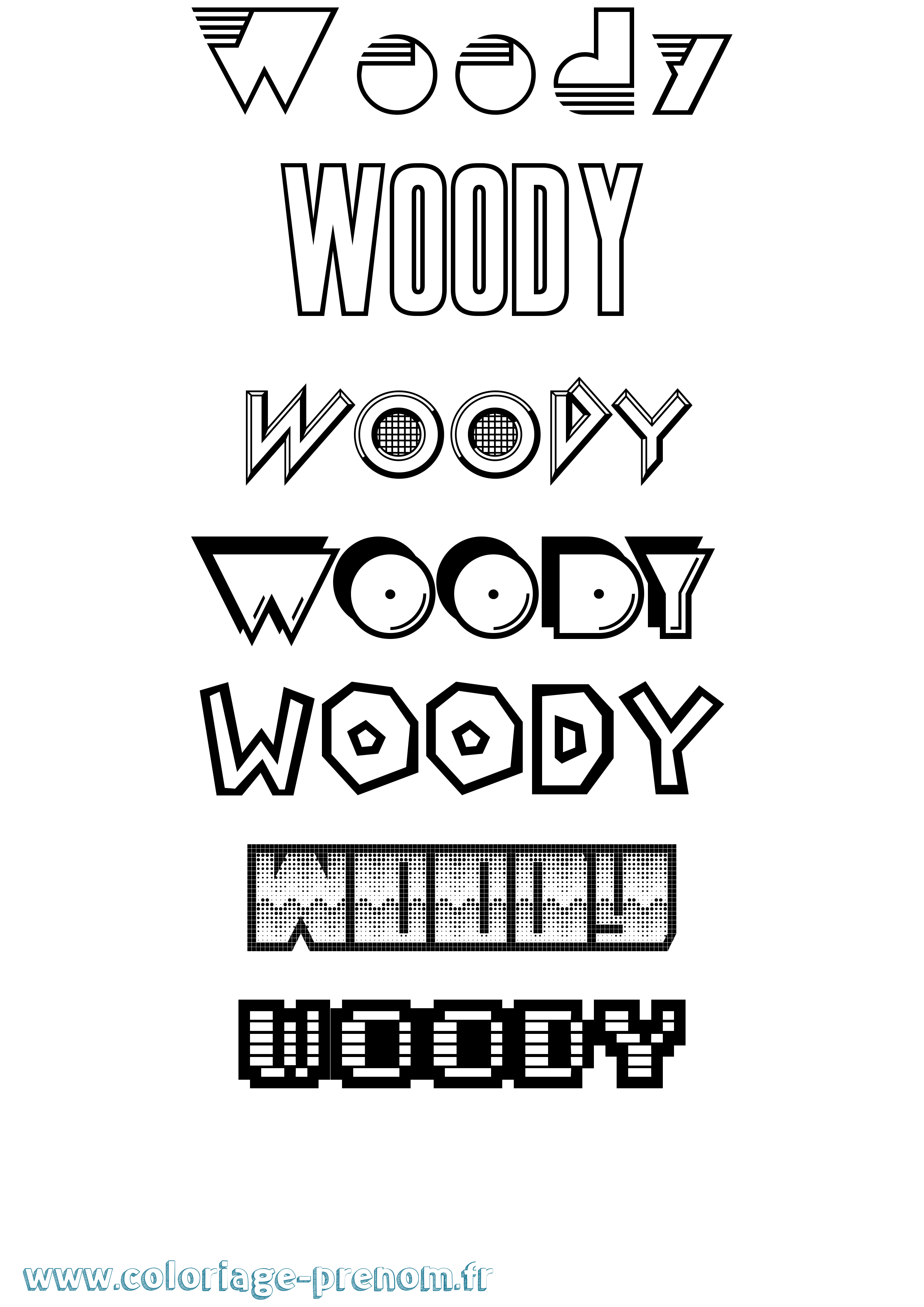Coloriage Woody Jeux Vidéos Coloriage prénom Woody Jeux Vidéos