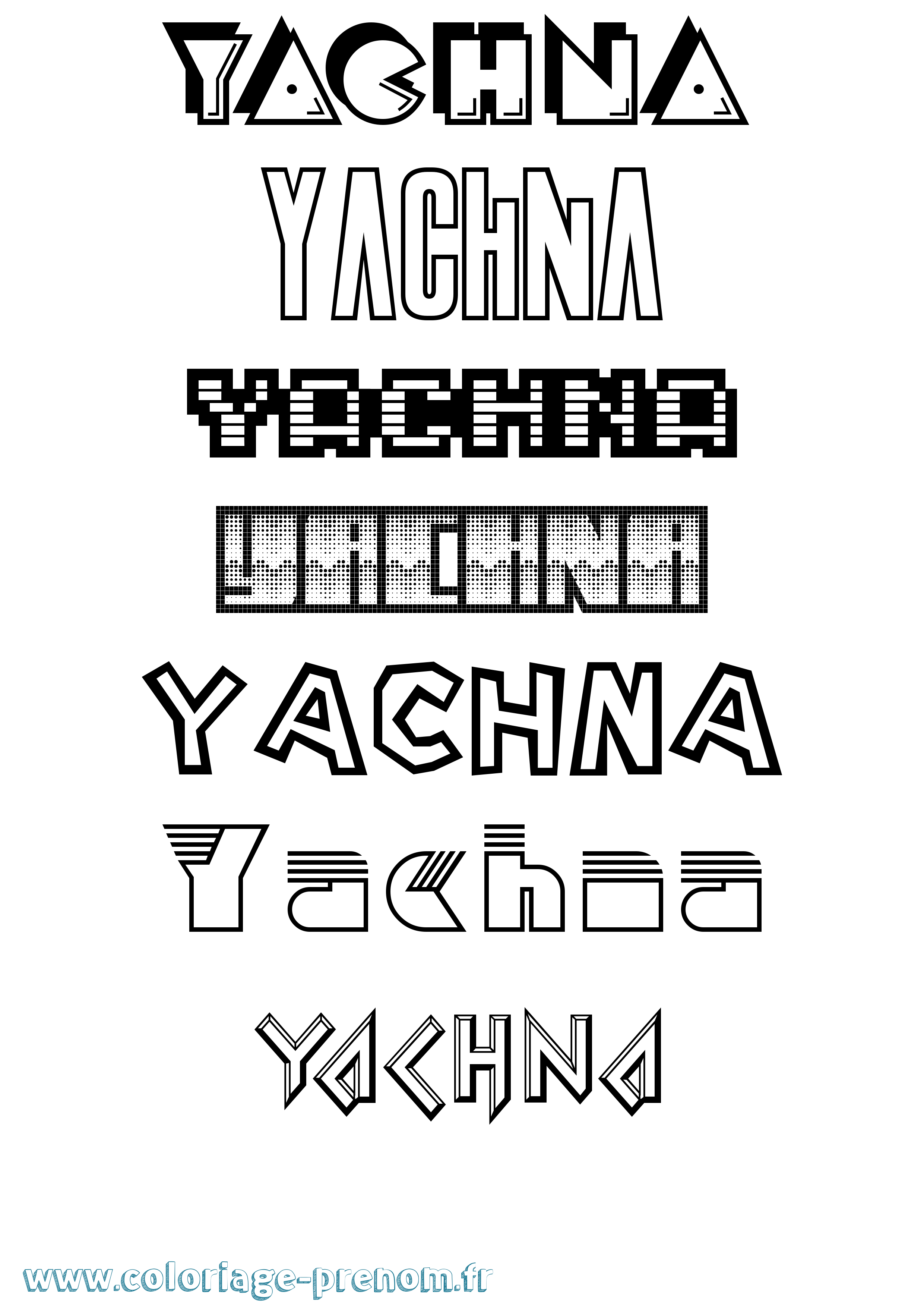Coloriage Yachna Jeux Vidéos Coloriage prénom Yachna Jeux Vidéos