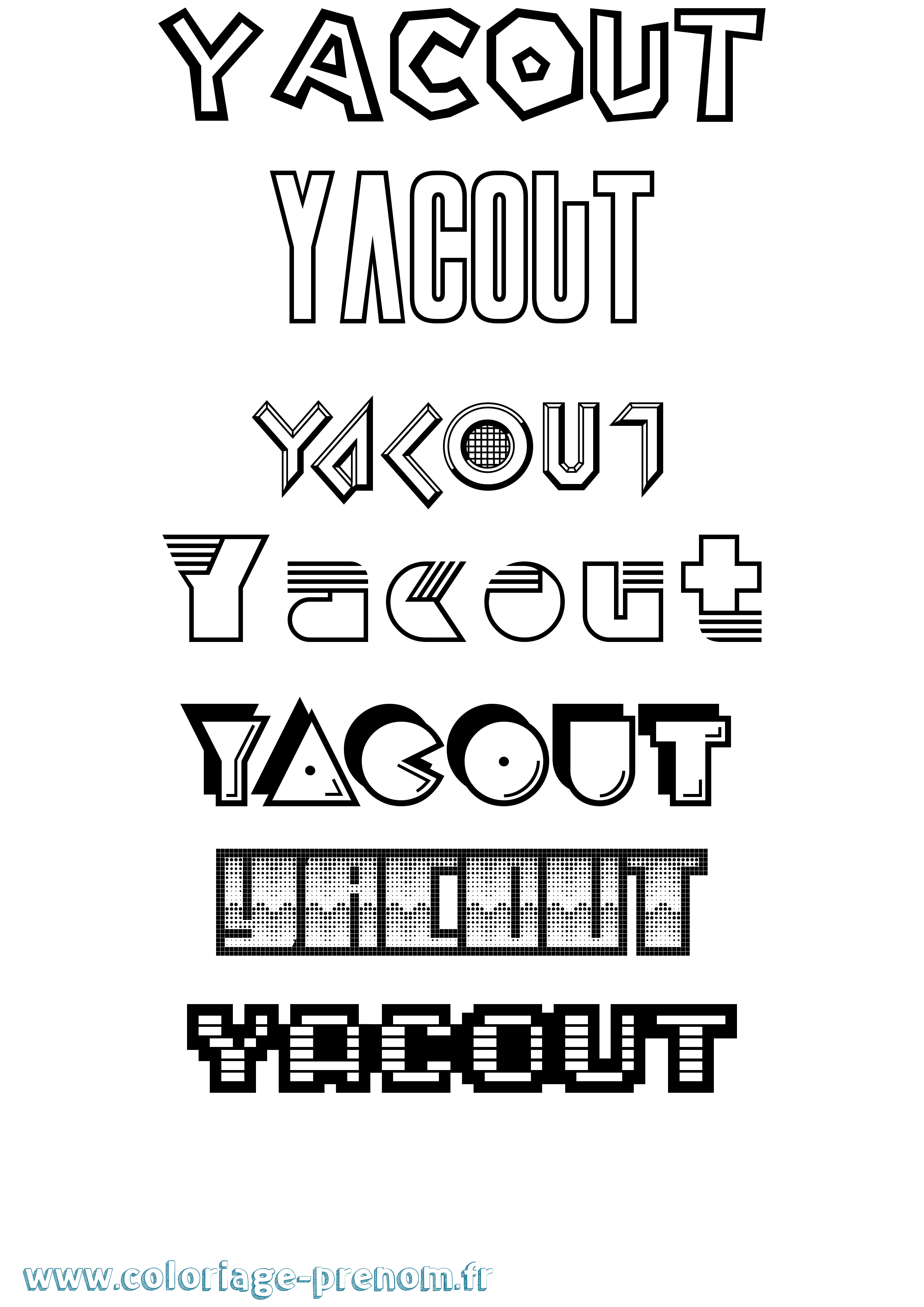 Coloriage Yacout Jeux Vidéos Coloriage prénom Yacout Jeux Vidéos