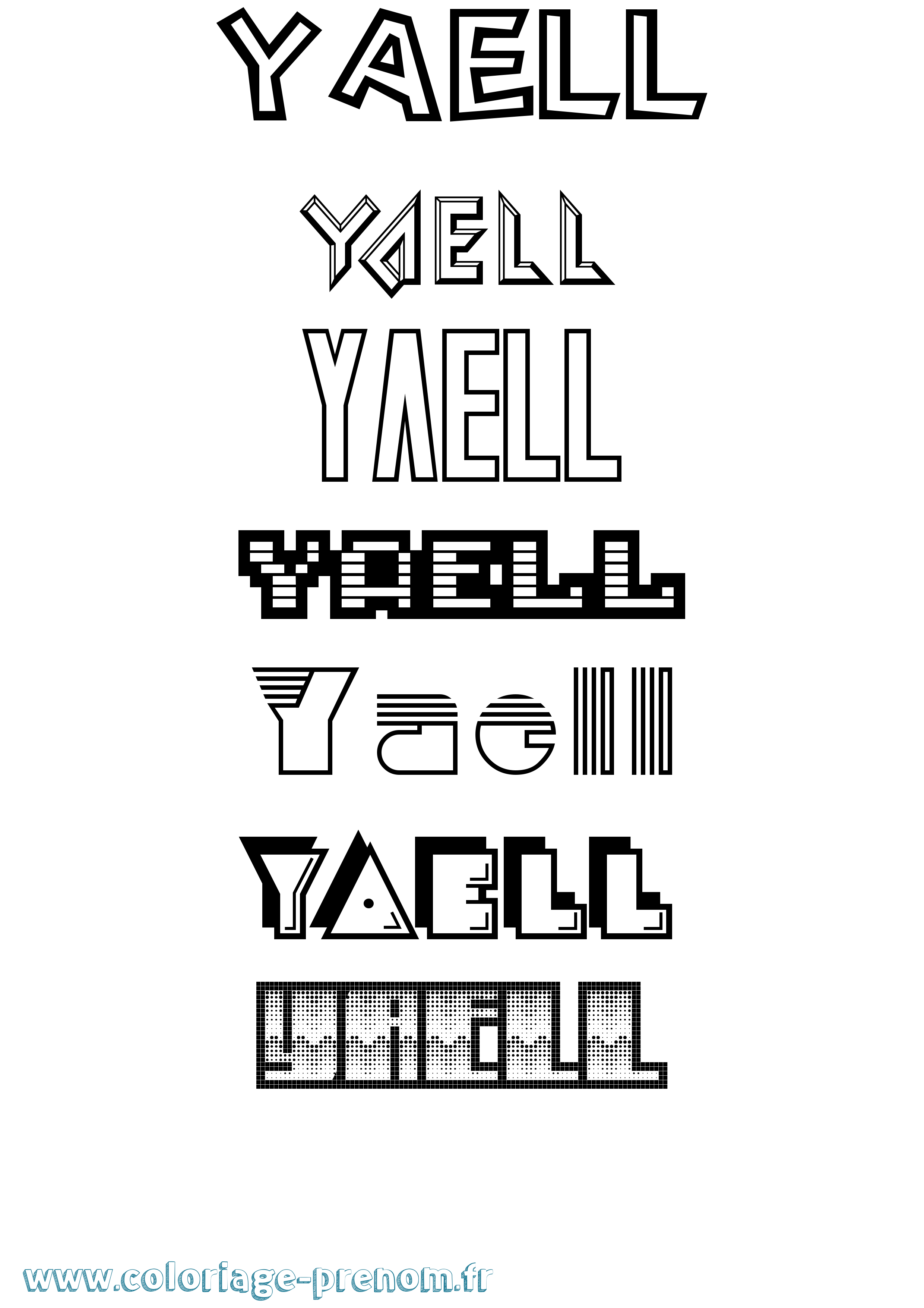 Coloriage Yaell Jeux Vidéos Coloriage prénom Yaell Jeux Vidéos