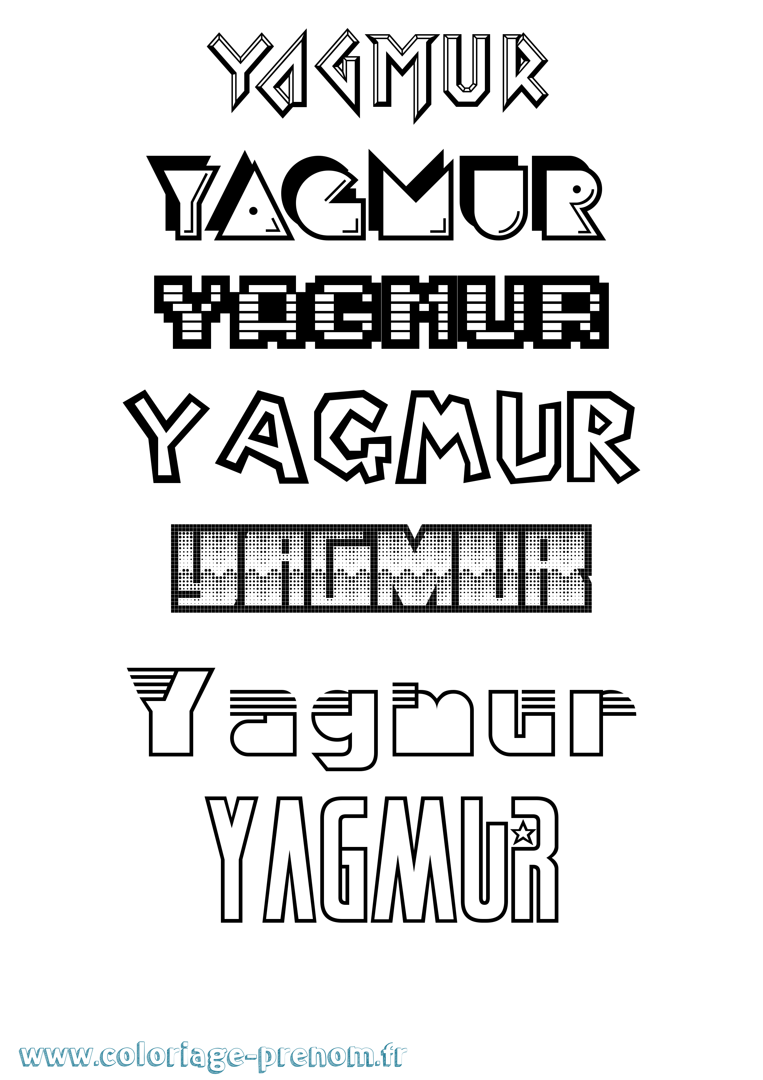 Coloriage Yagmur Jeux Vidéos Coloriage prénom Yagmur Jeux Vidéos