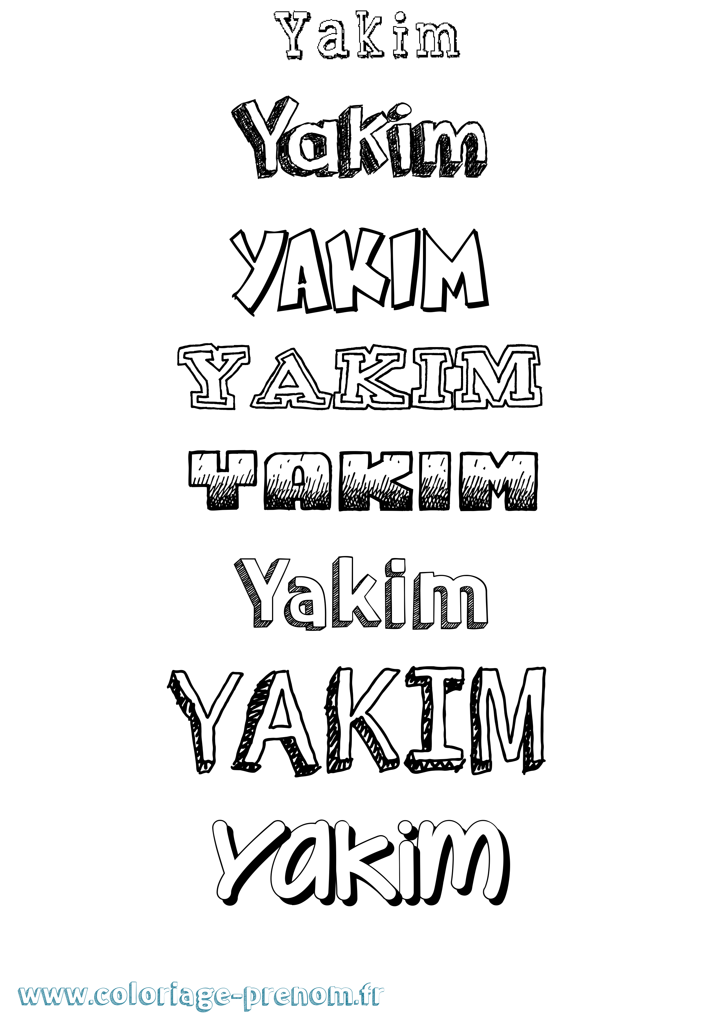 Coloriage Yakim Dessiné Coloriage prénom Yakim Dessiné
