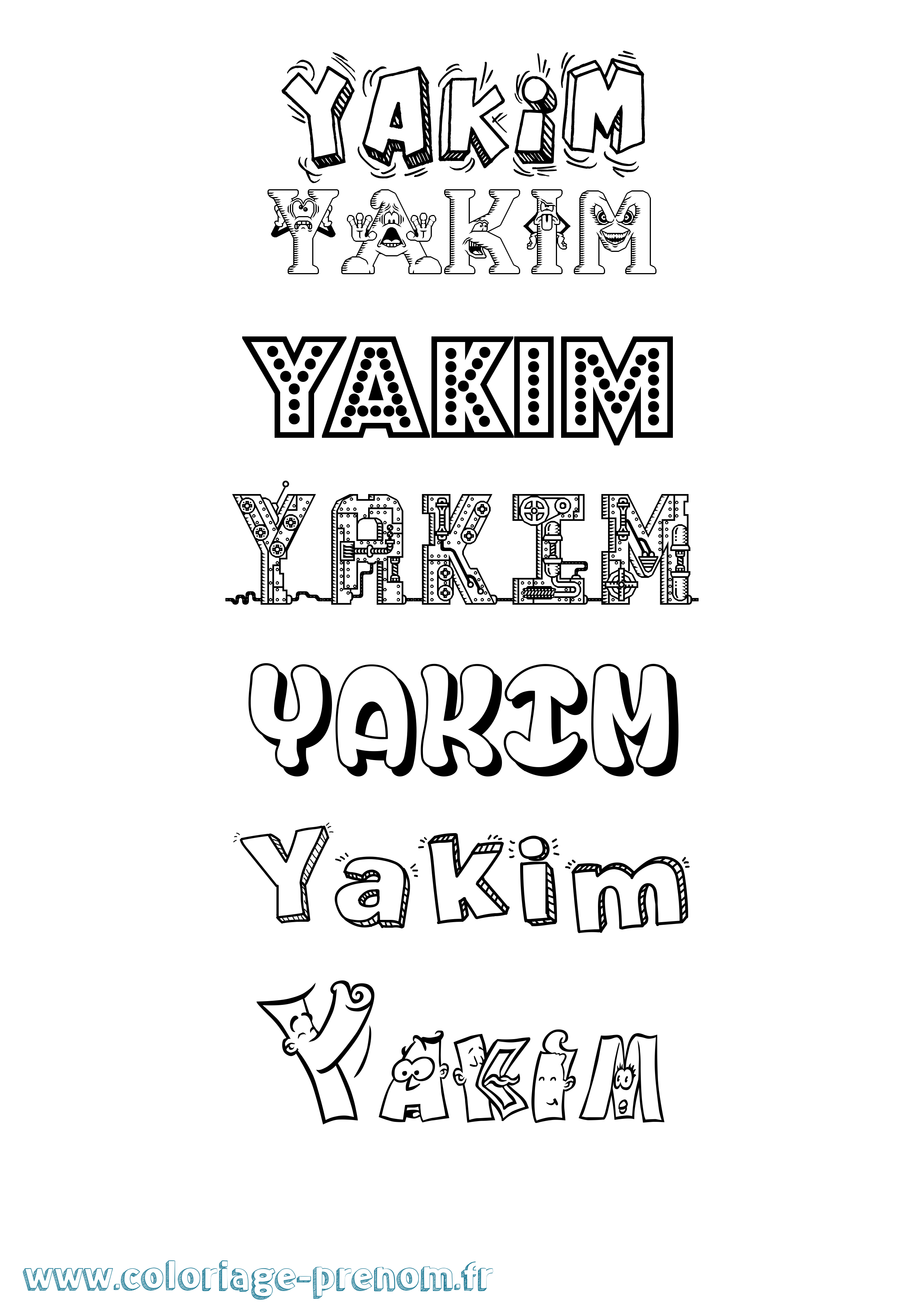 Coloriage Yakim Fun Coloriage prénom Yakim Fun