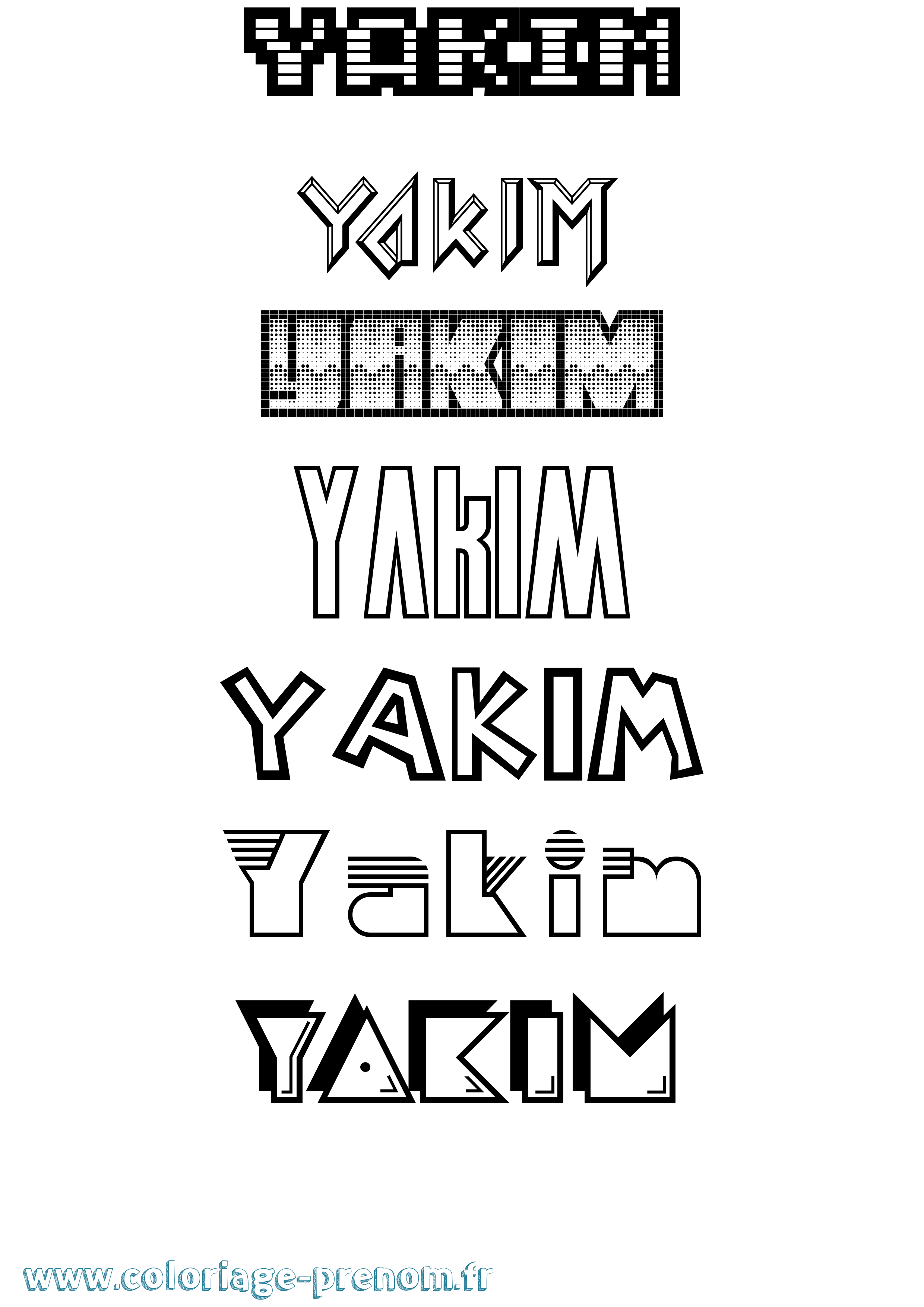 Coloriage Yakim Jeux Vidéos Coloriage prénom Yakim Jeux Vidéos