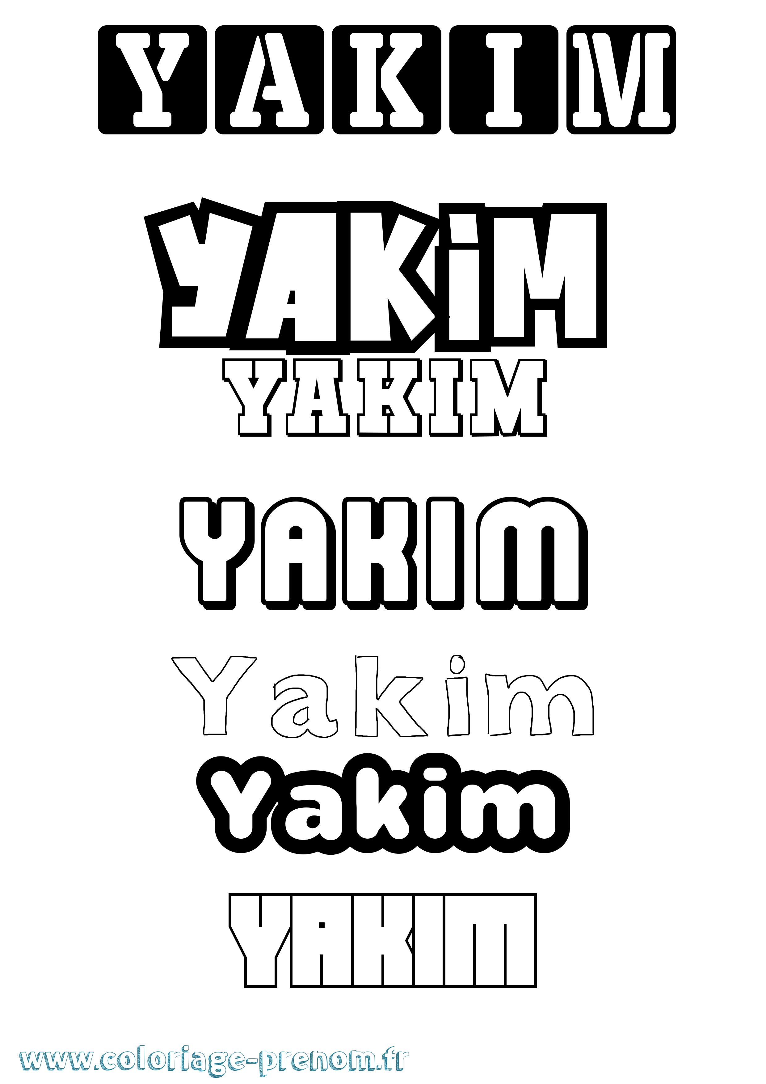 Coloriage Yakim Simple Coloriage prénom Yakim Simple