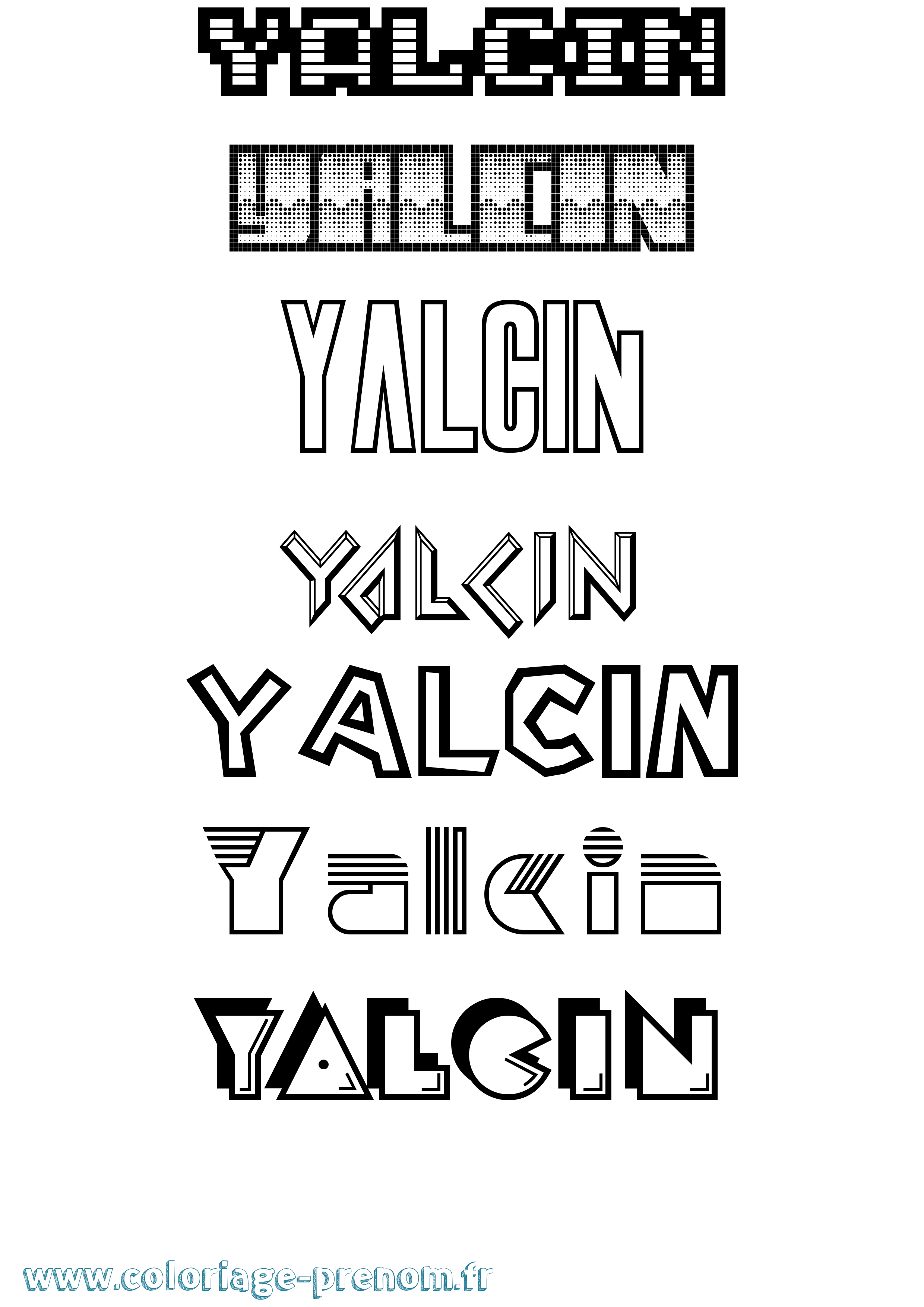Coloriage Yalcin Jeux Vidéos Coloriage prénom Yalcin Jeux Vidéos