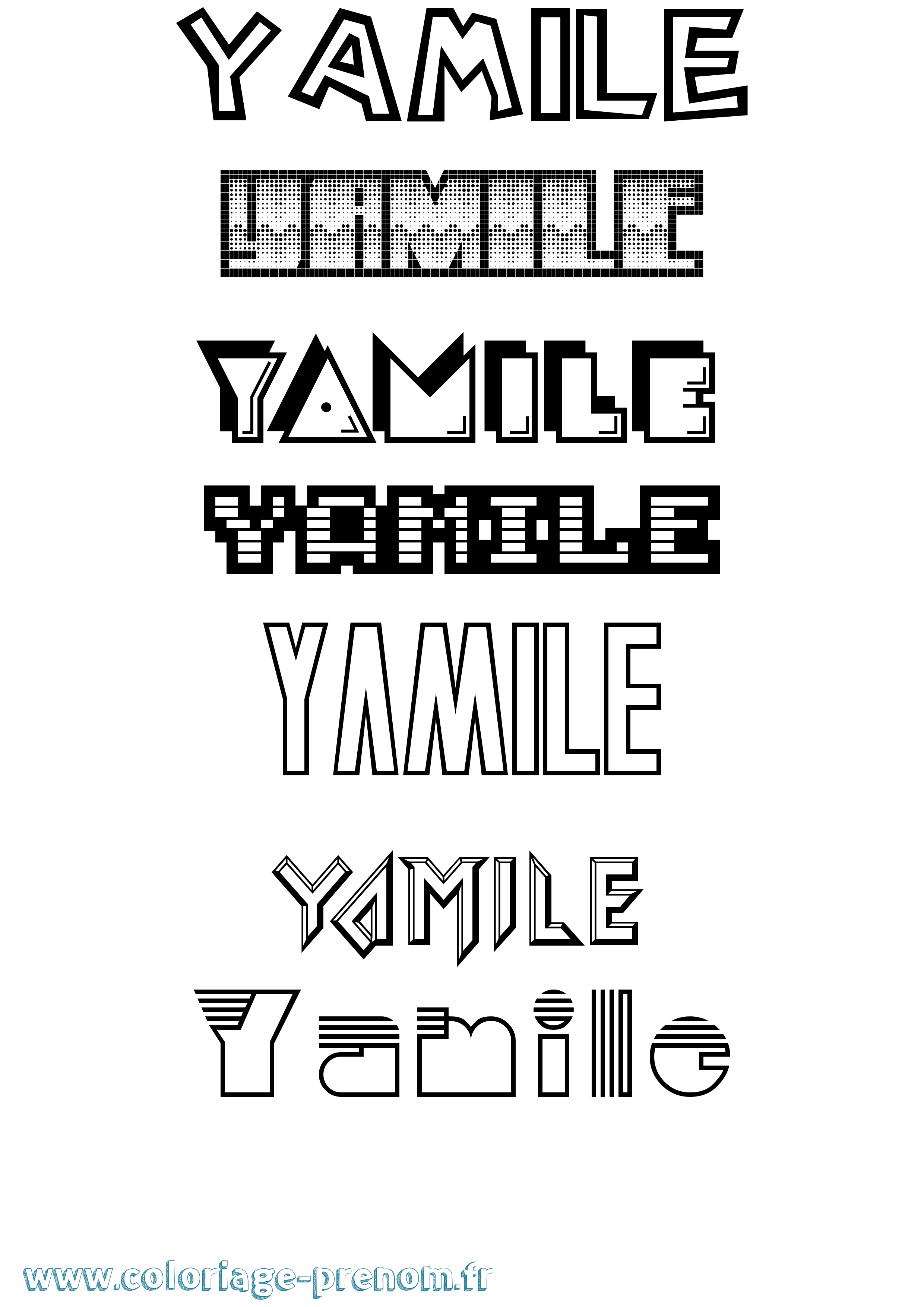 Coloriage Yamile Jeux Vidéos Coloriage prénom Yamile Jeux Vidéos