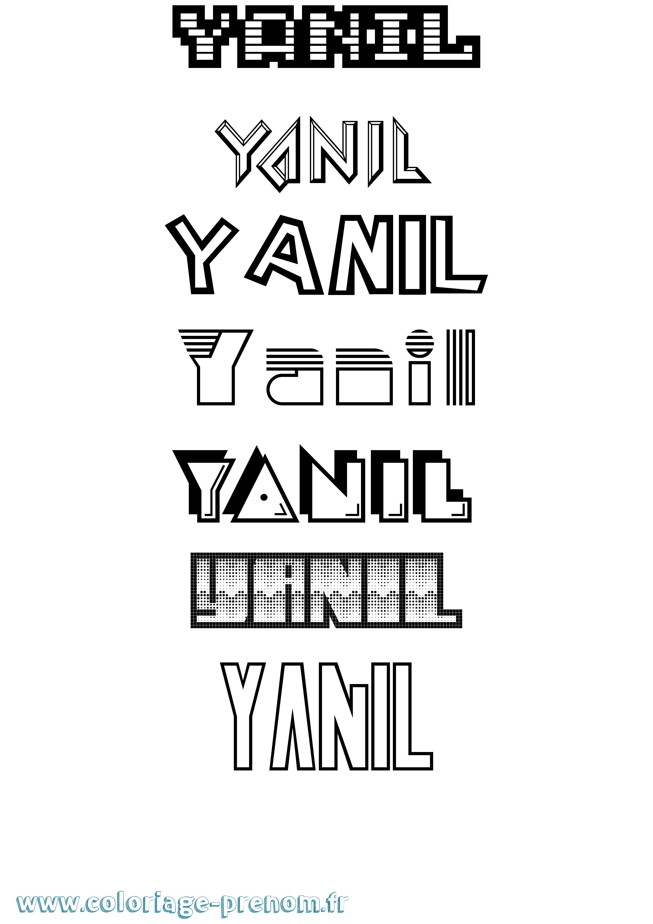 Coloriage Yanil Jeux Vidéos Coloriage prénom Yanil Jeux Vidéos