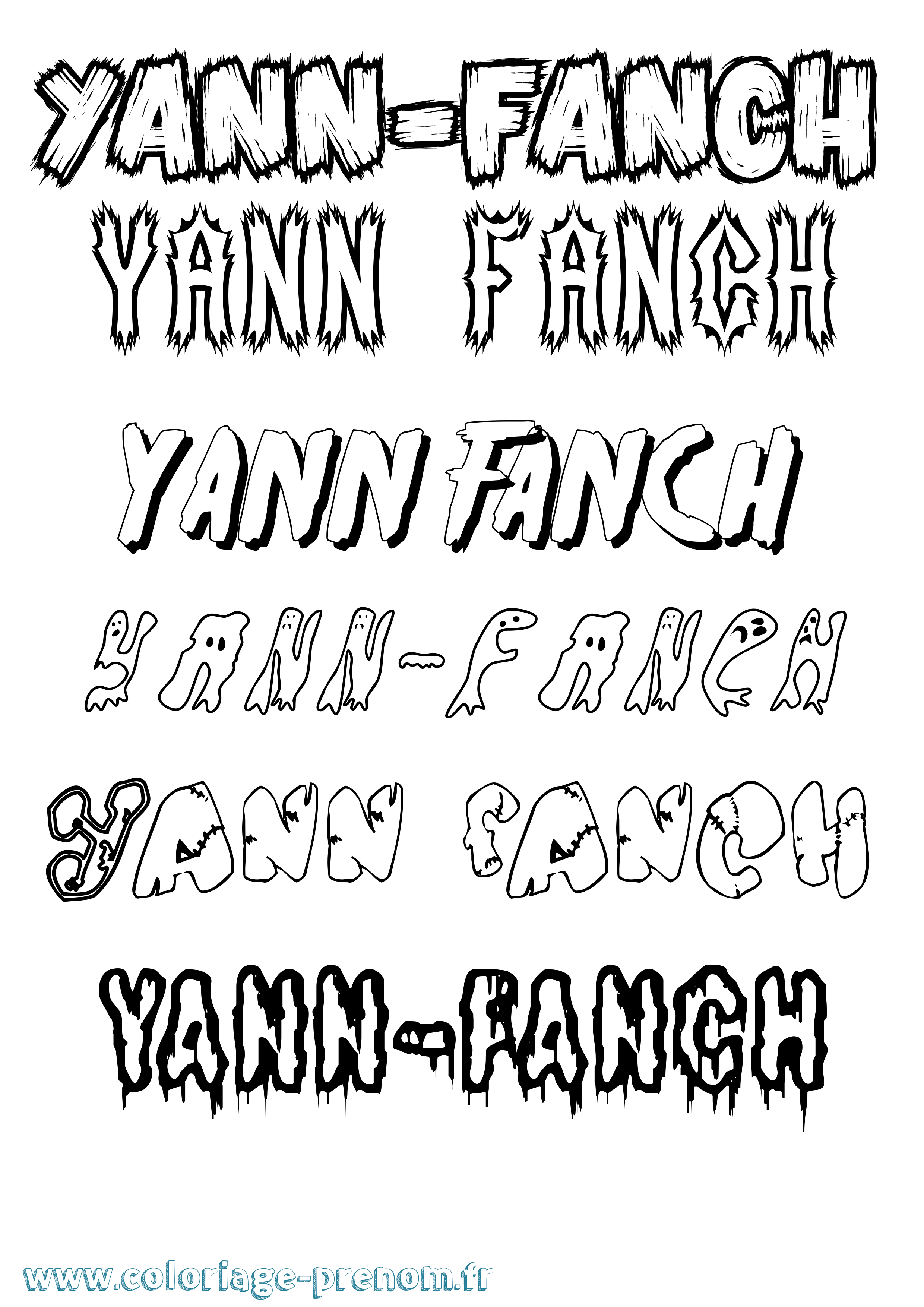 Coloriage Yann-Fanch Frisson Coloriage prénom Yann-Fanch Frisson