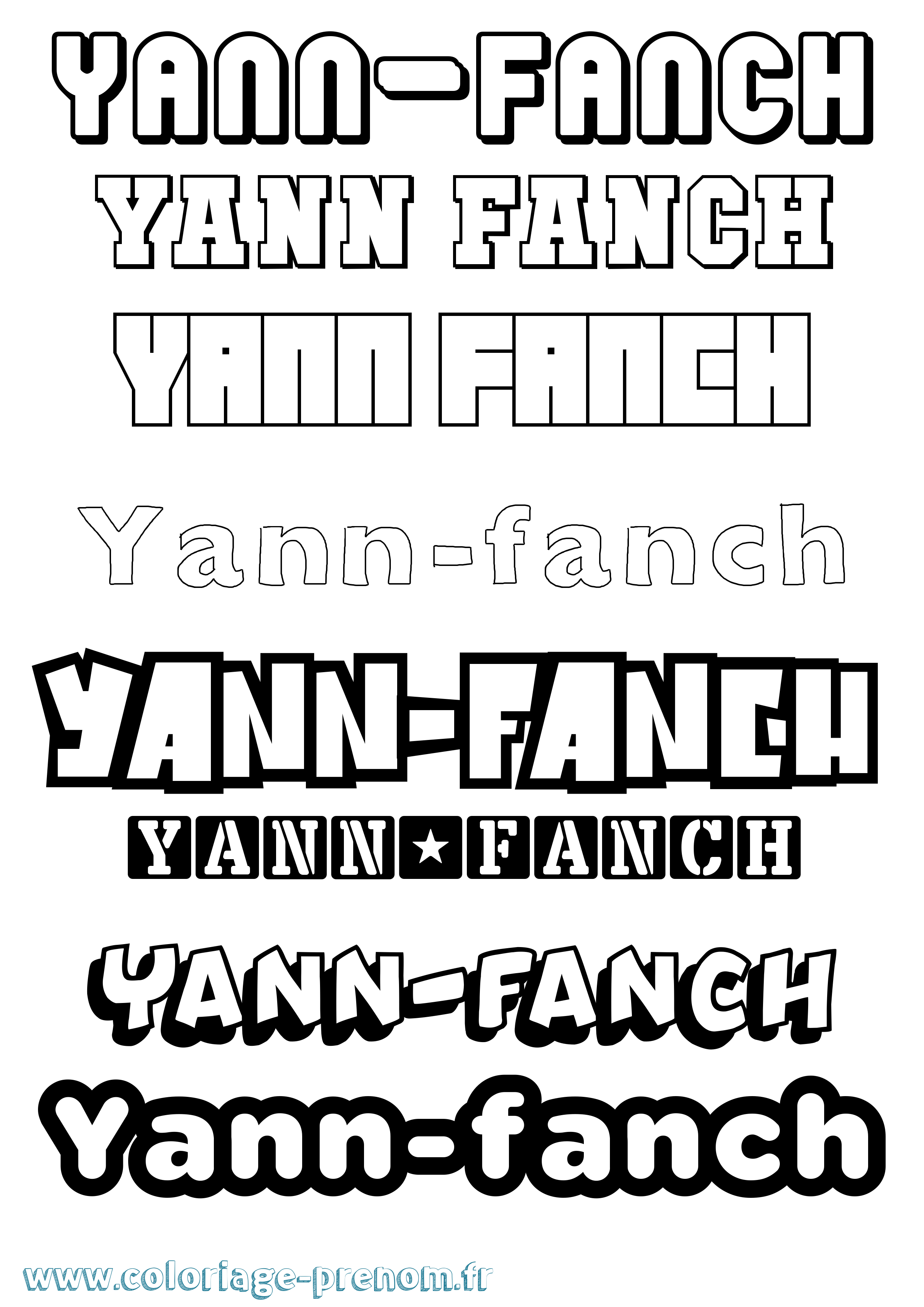 Coloriage Yann-Fanch Simple Coloriage prénom Yann-Fanch Simple