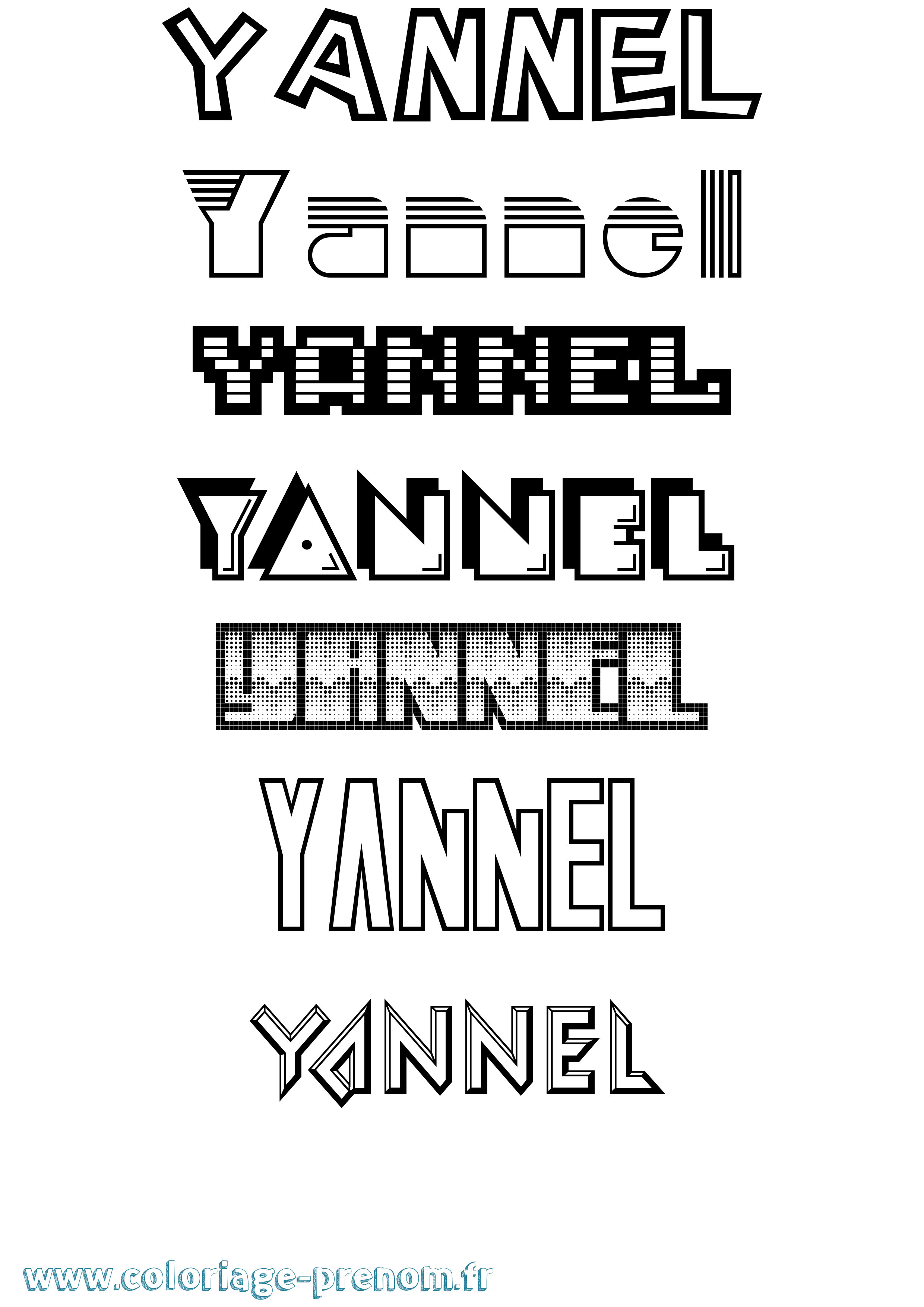 Coloriage Yannel Jeux Vidéos Coloriage prénom Yannel Jeux Vidéos
