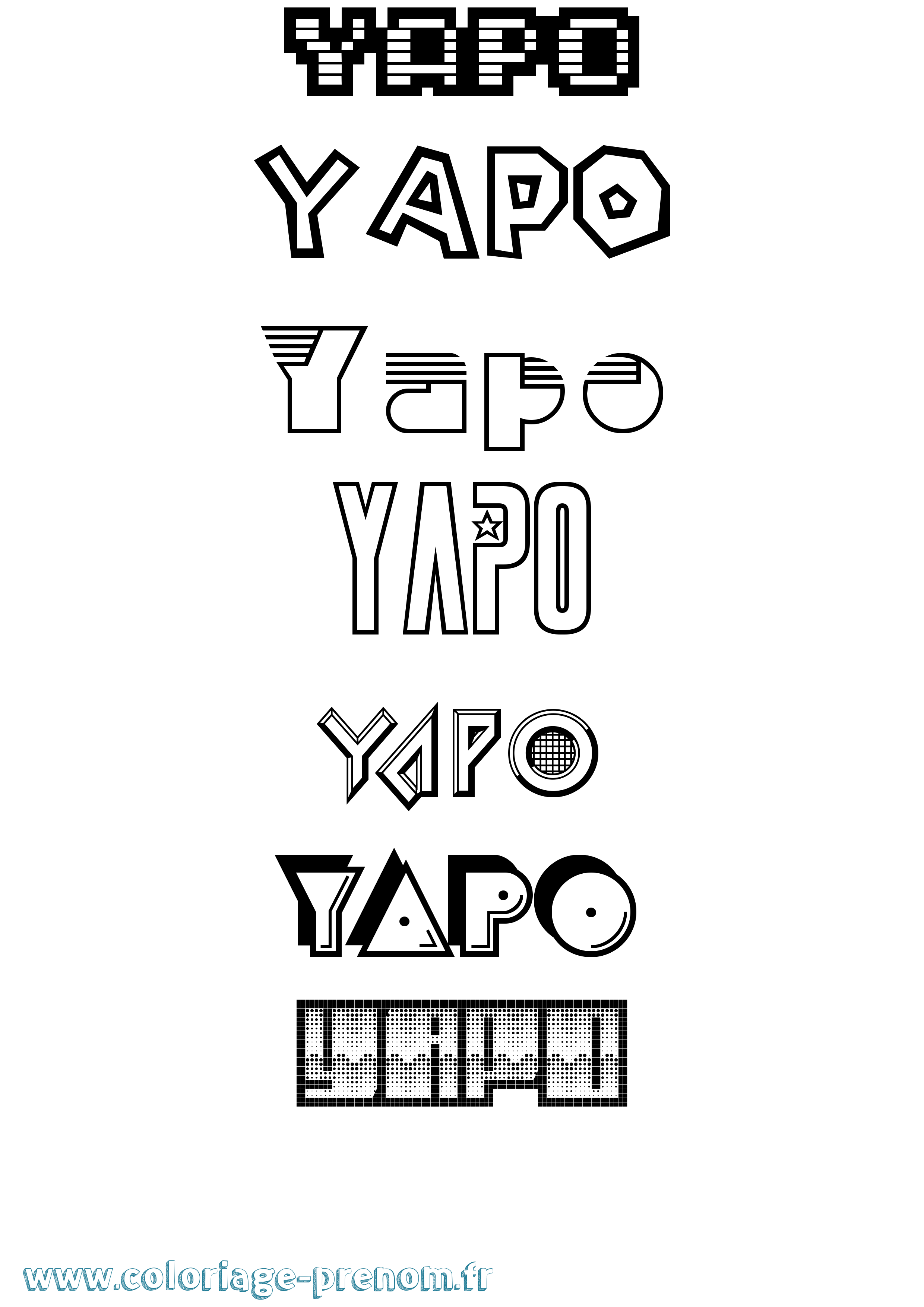 Coloriage Yapo Jeux Vidéos Coloriage prénom Yapo Jeux Vidéos